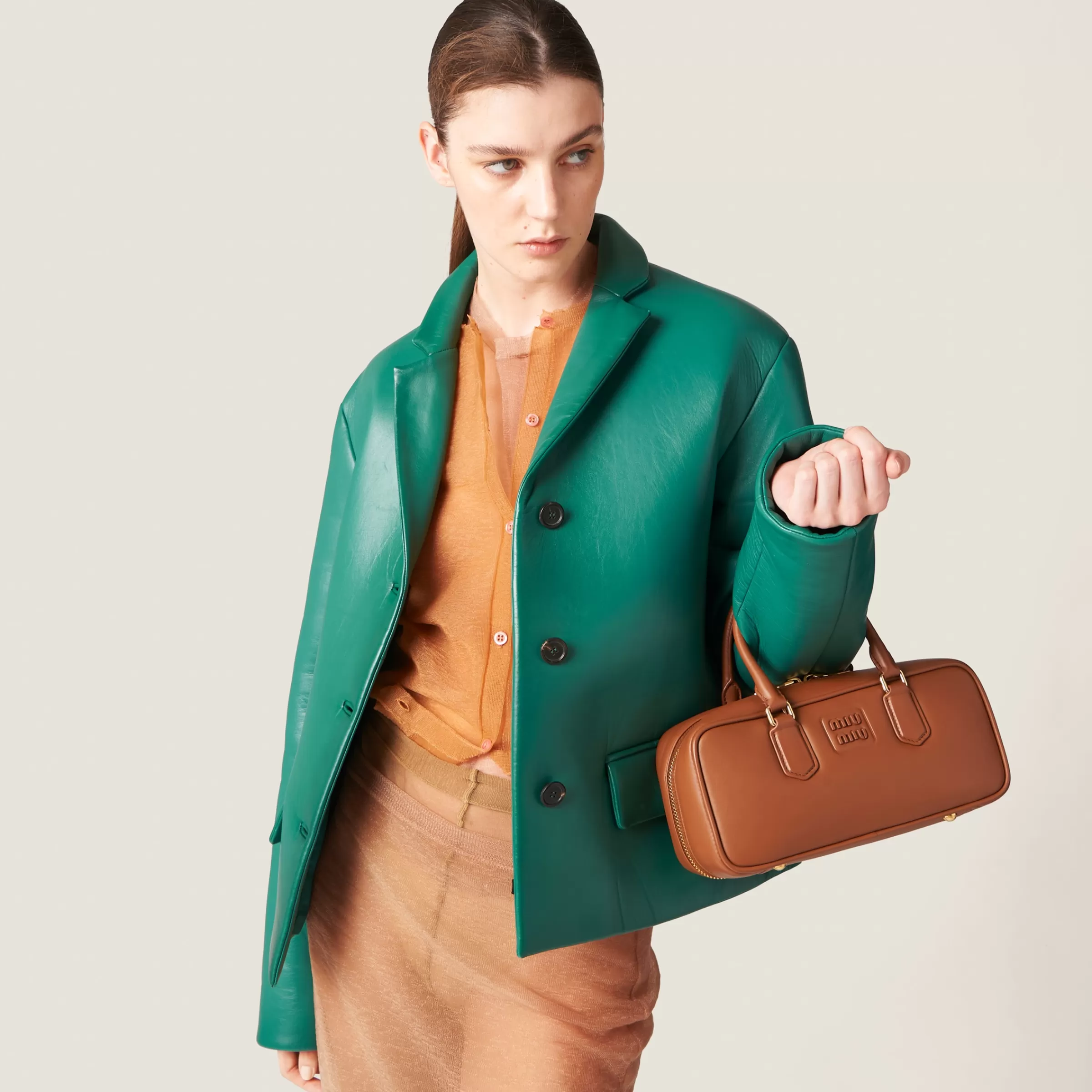 Miu Miu Nappa Leather Jacket |