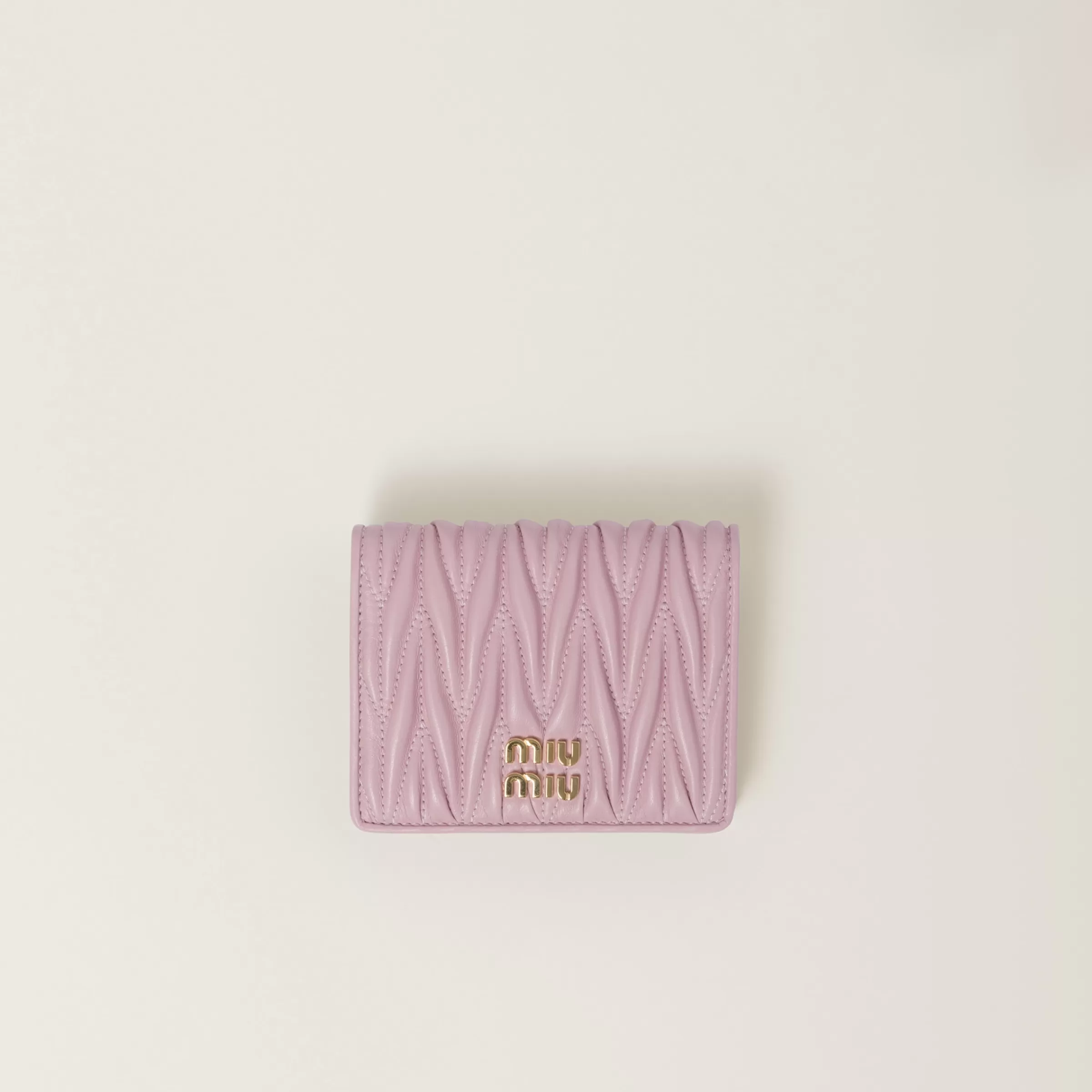 Miu Miu Small Matelassé Nappa Leather Wallet |