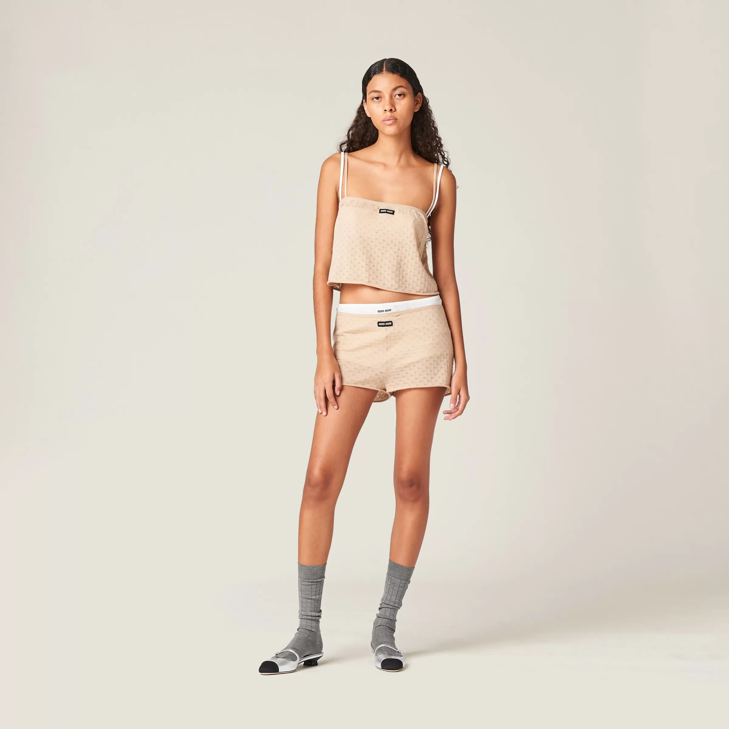 Miu Miu Cashmere And Silk Shorts |