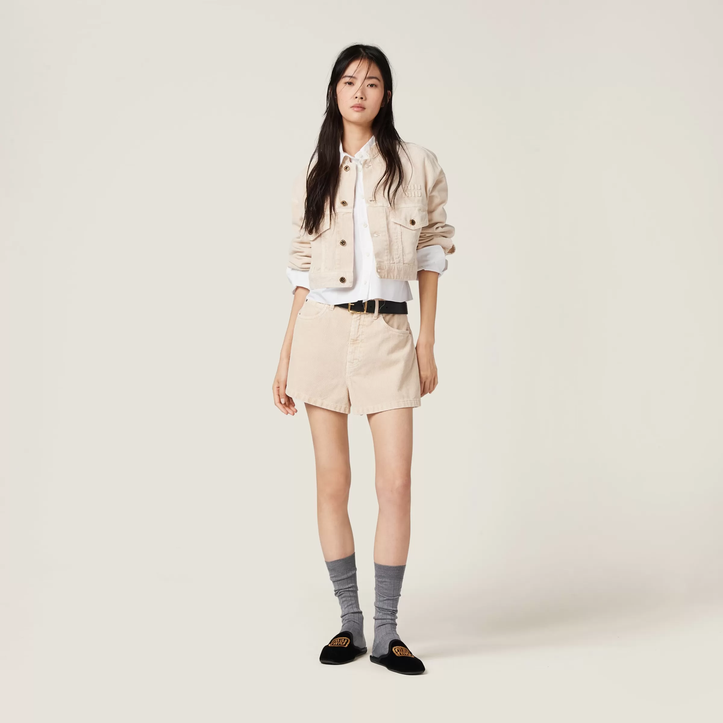 Miu Miu Garment-dyed Corduroy Bermudas |