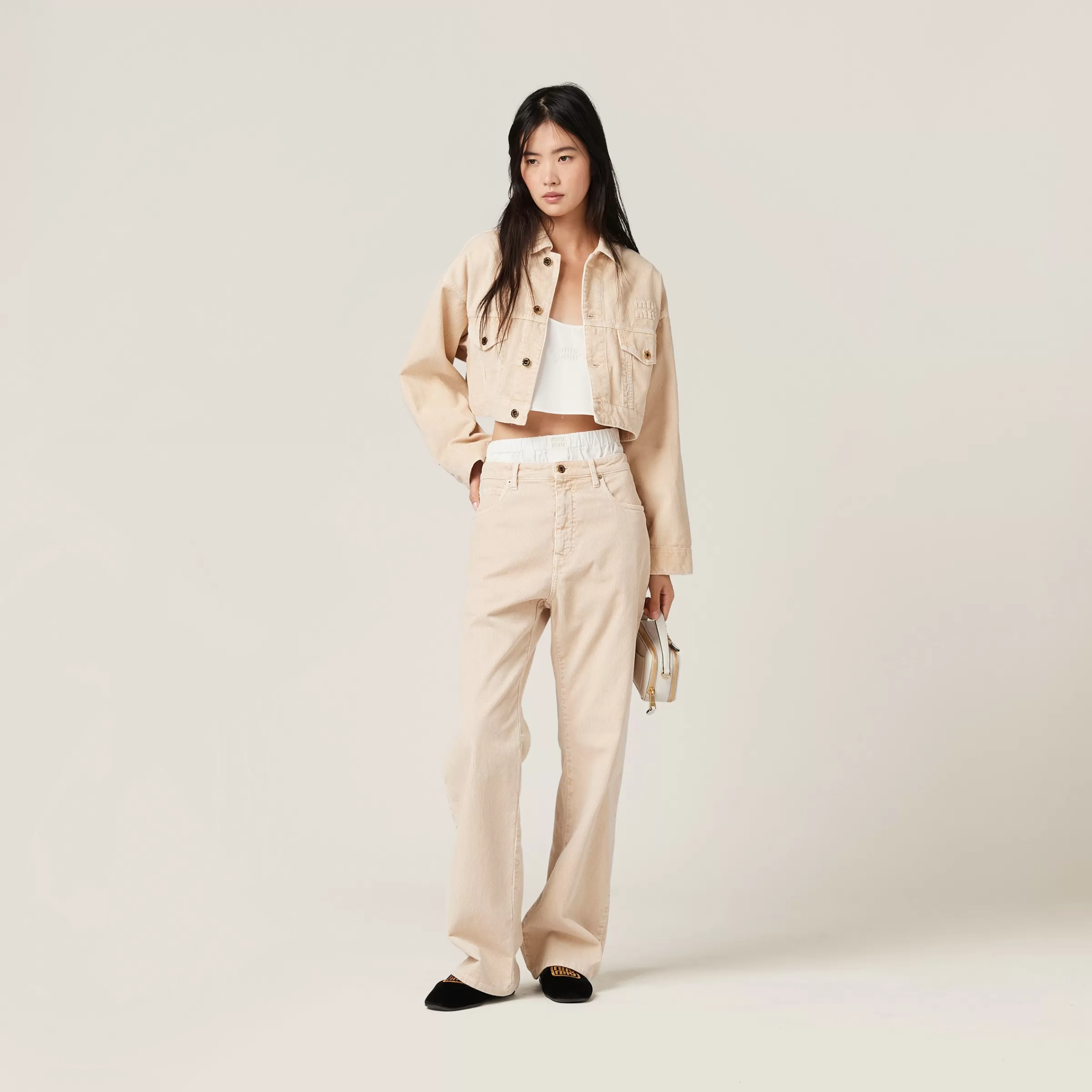 Miu Miu Garment-dyed Corduroy Pants |