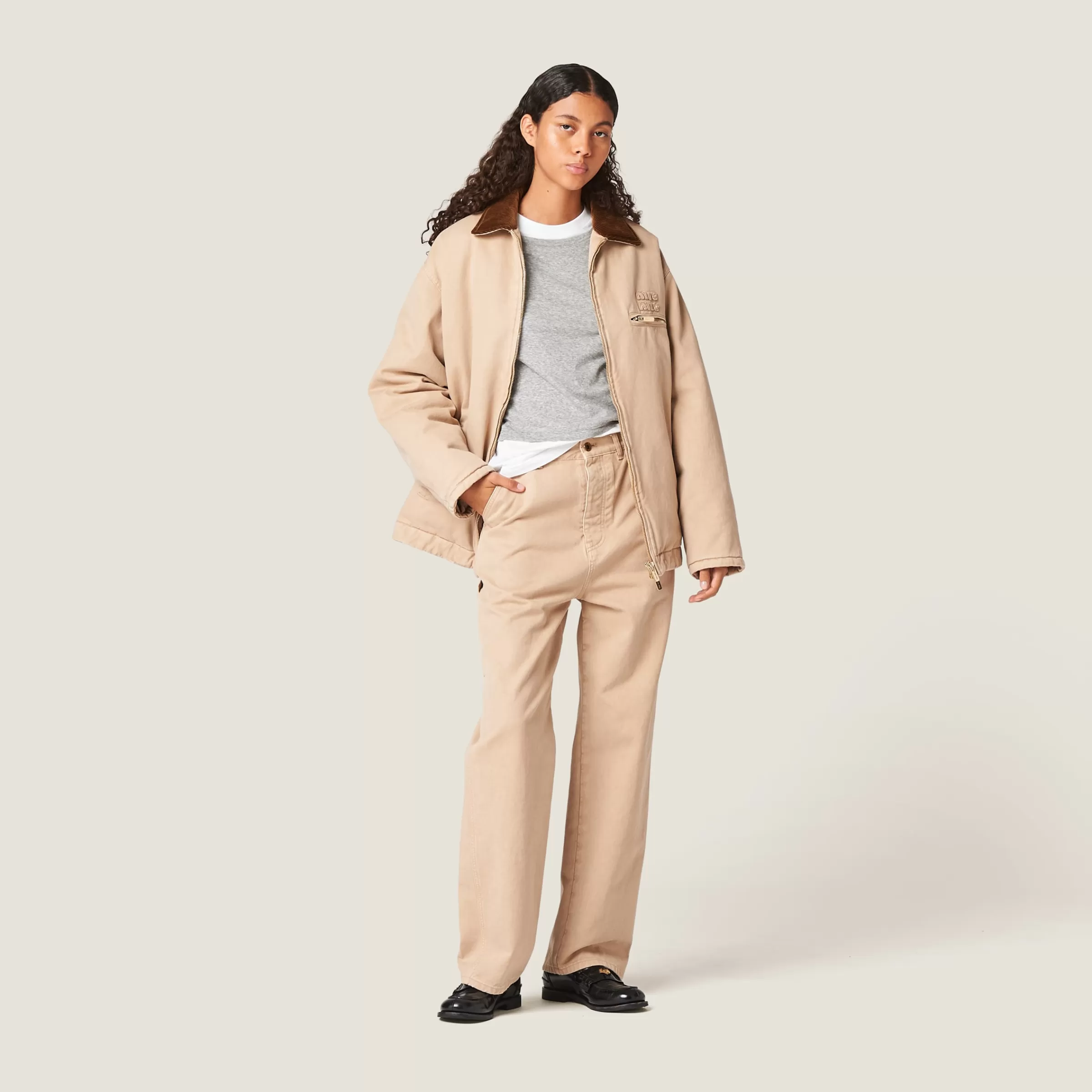 Miu Miu Garment-dyed Gabardine Pants |
