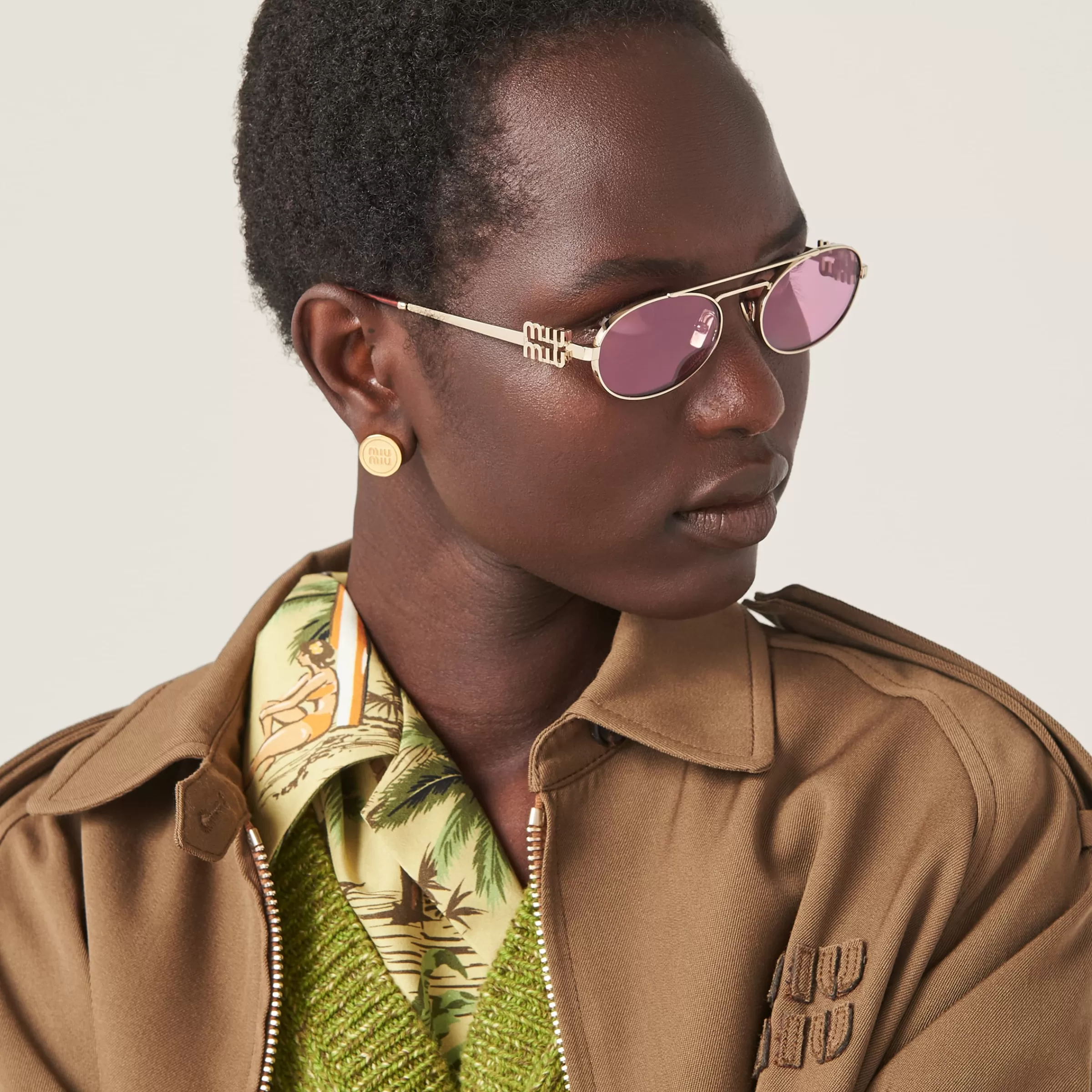 Miu Miu Logo Sunglasses |