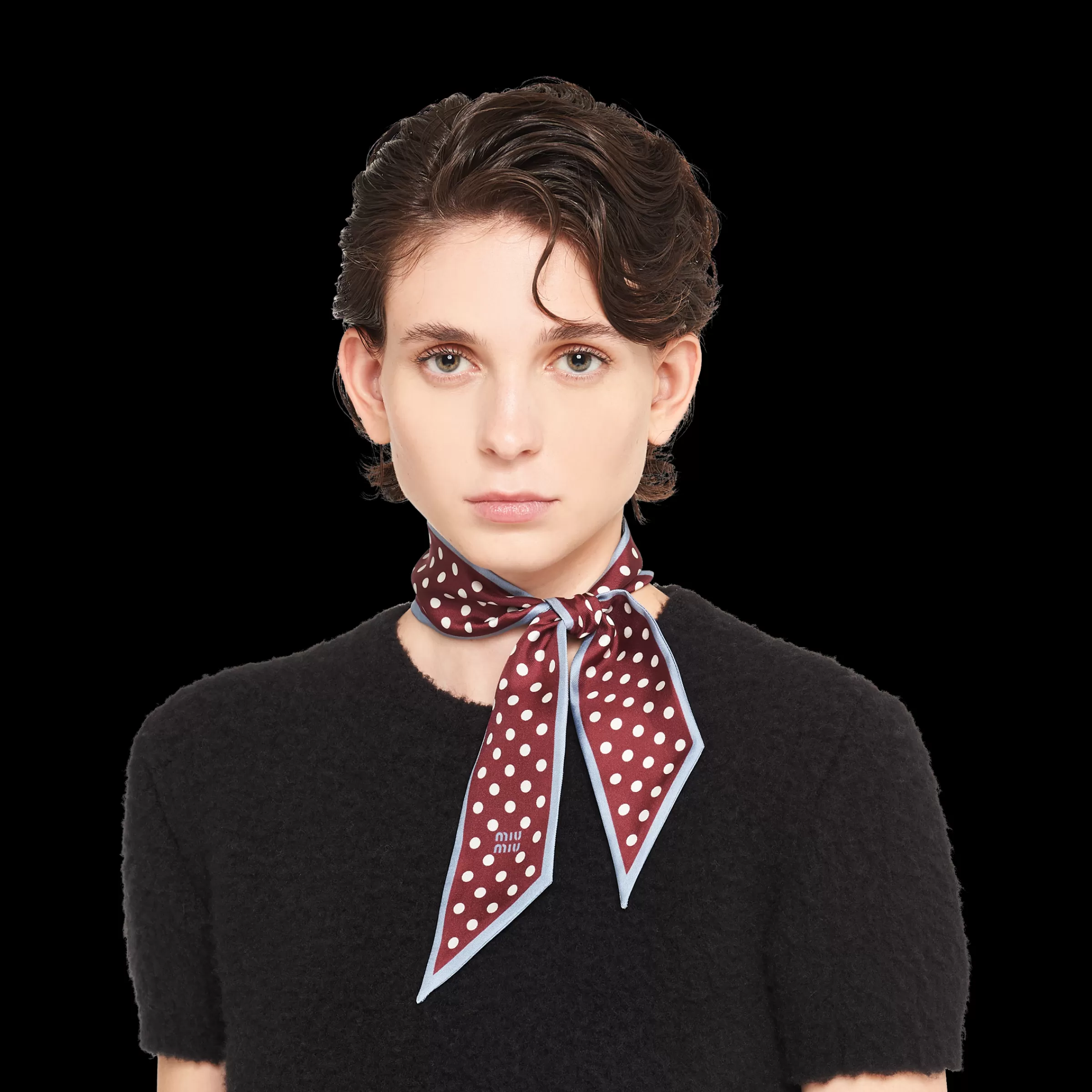 Miu Miu Printed Twill Scarf |