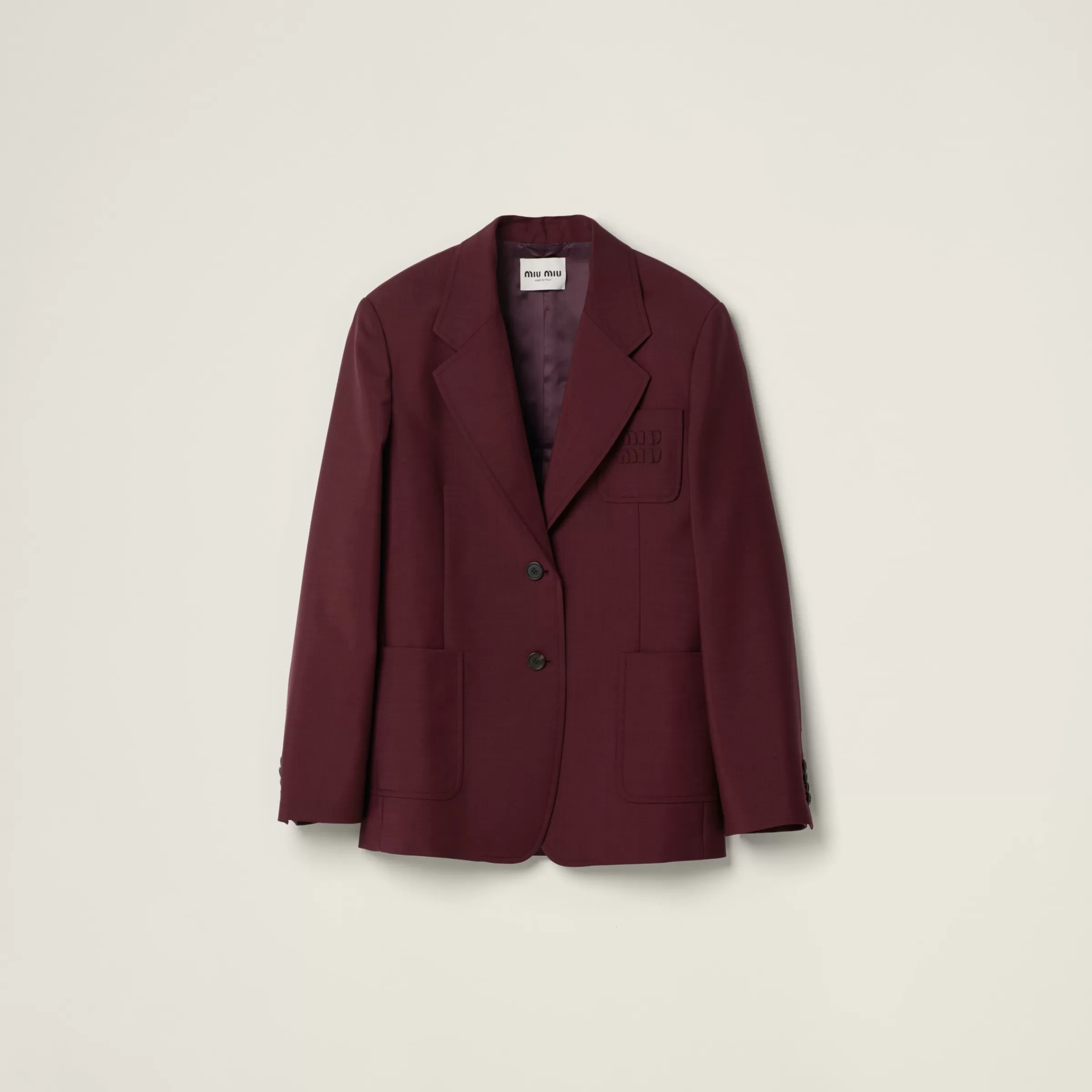 Miu Miu Single-breasted Mohair Jacket |