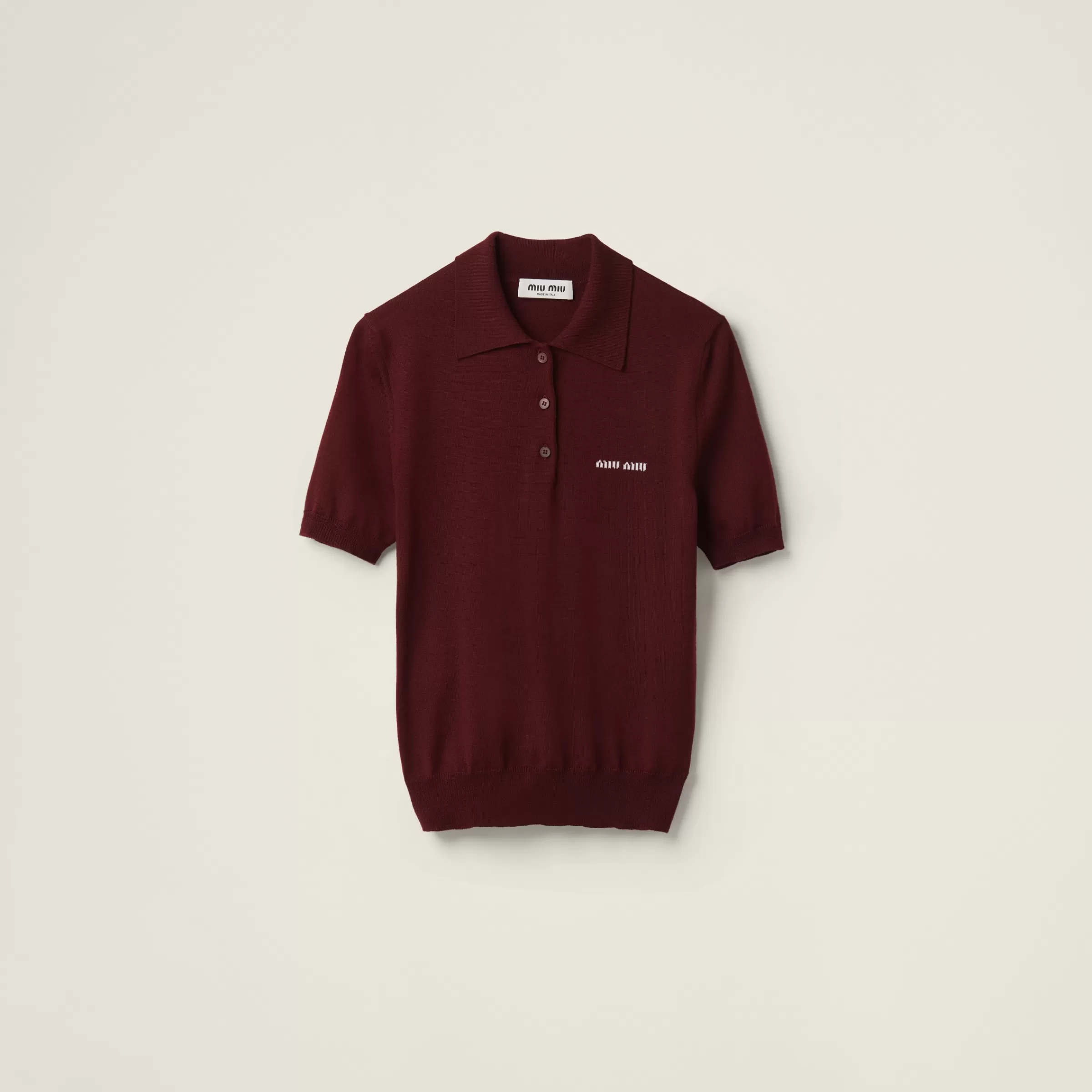 Miu Miu Wool Knit Polo Shirt |