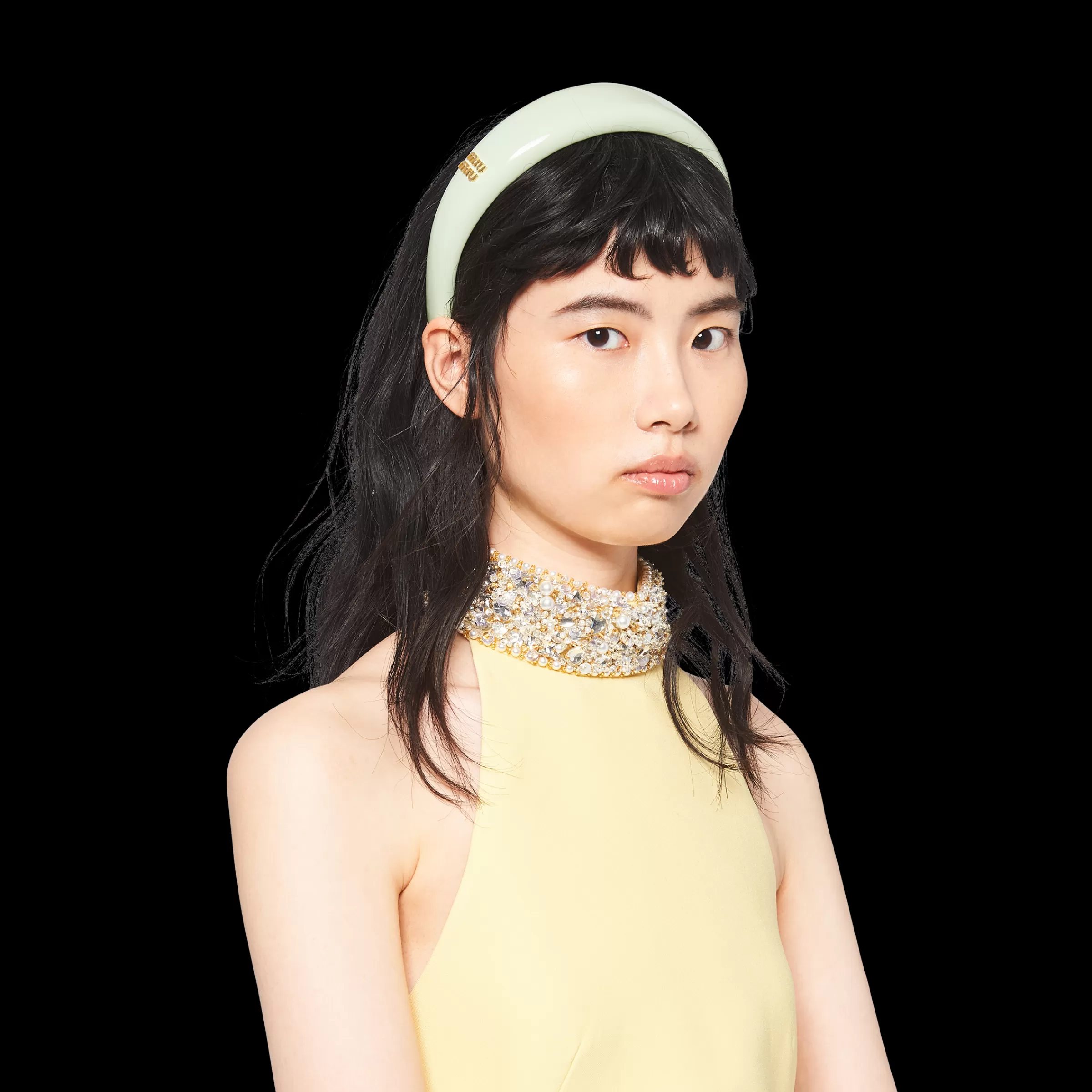 Miu Miu Patent Leather Headband |