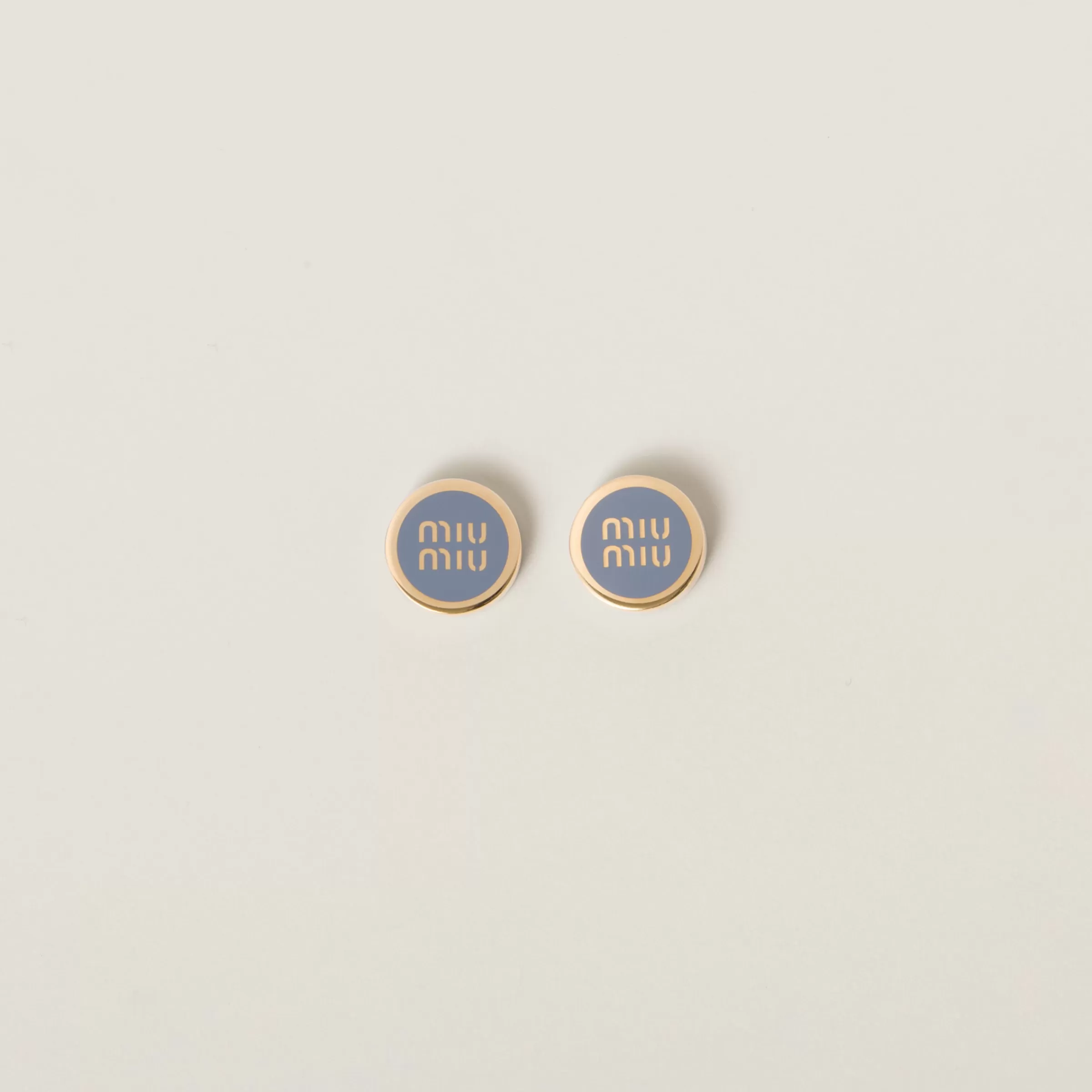 Miu Miu Enameled Metal Earrings |