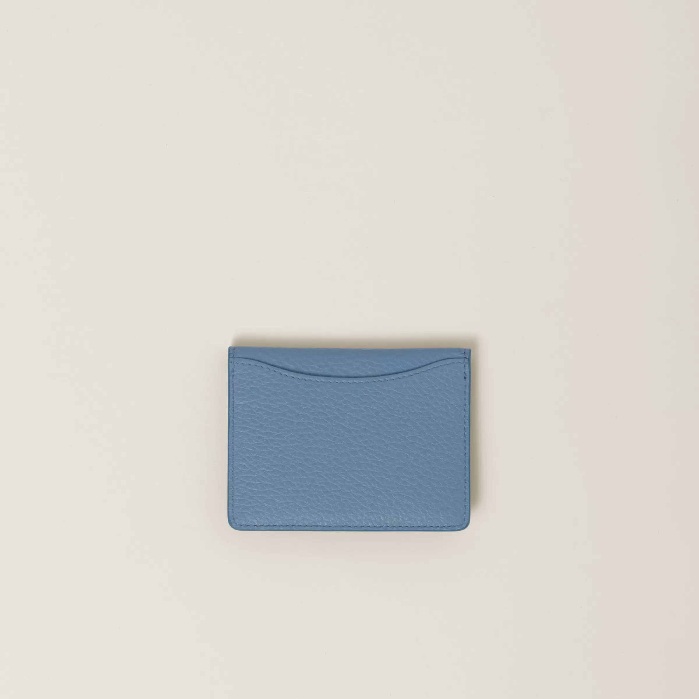 Miu Miu Astral Blue Leather Card Holder |