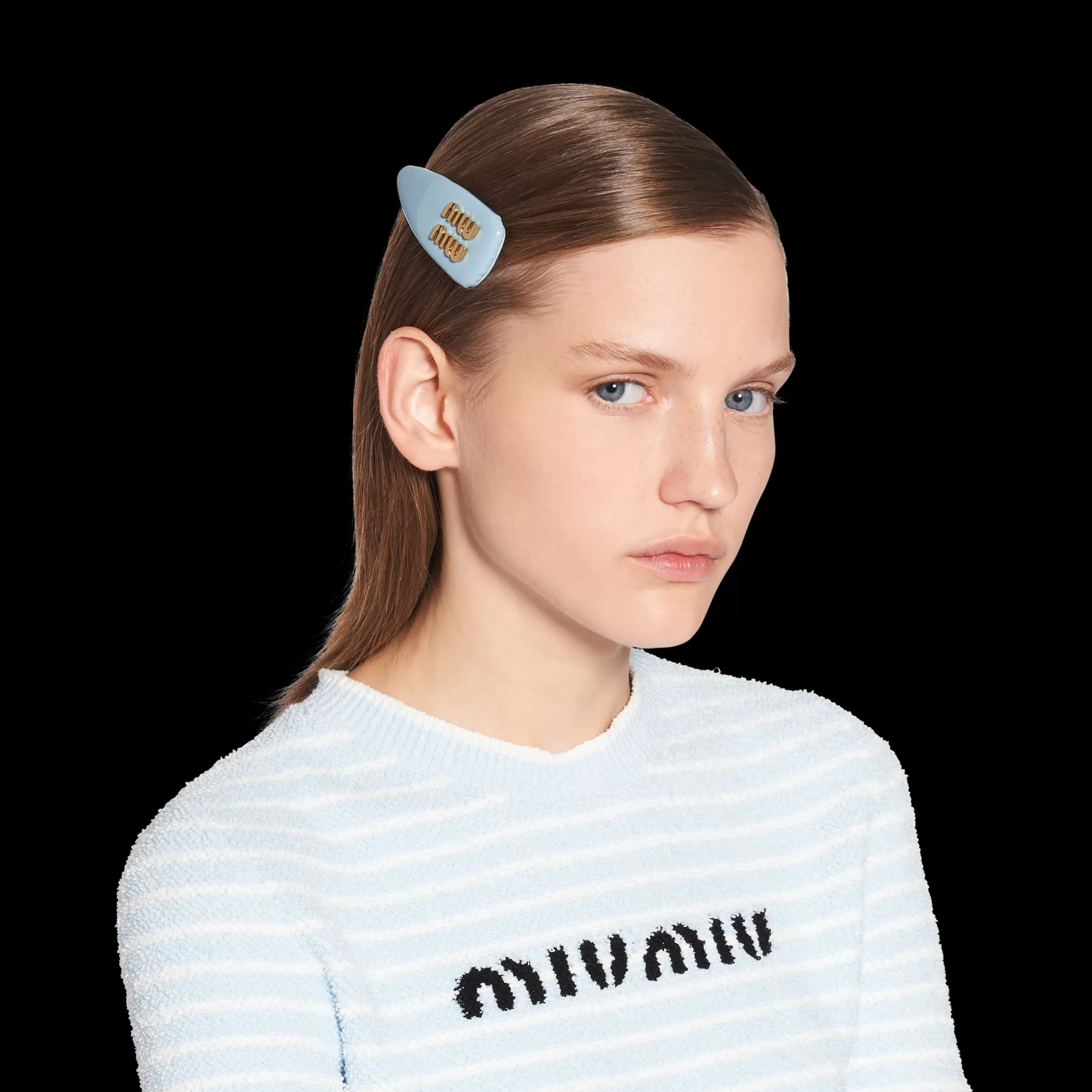 Miu Miu Patent Leather Hair Clip |
