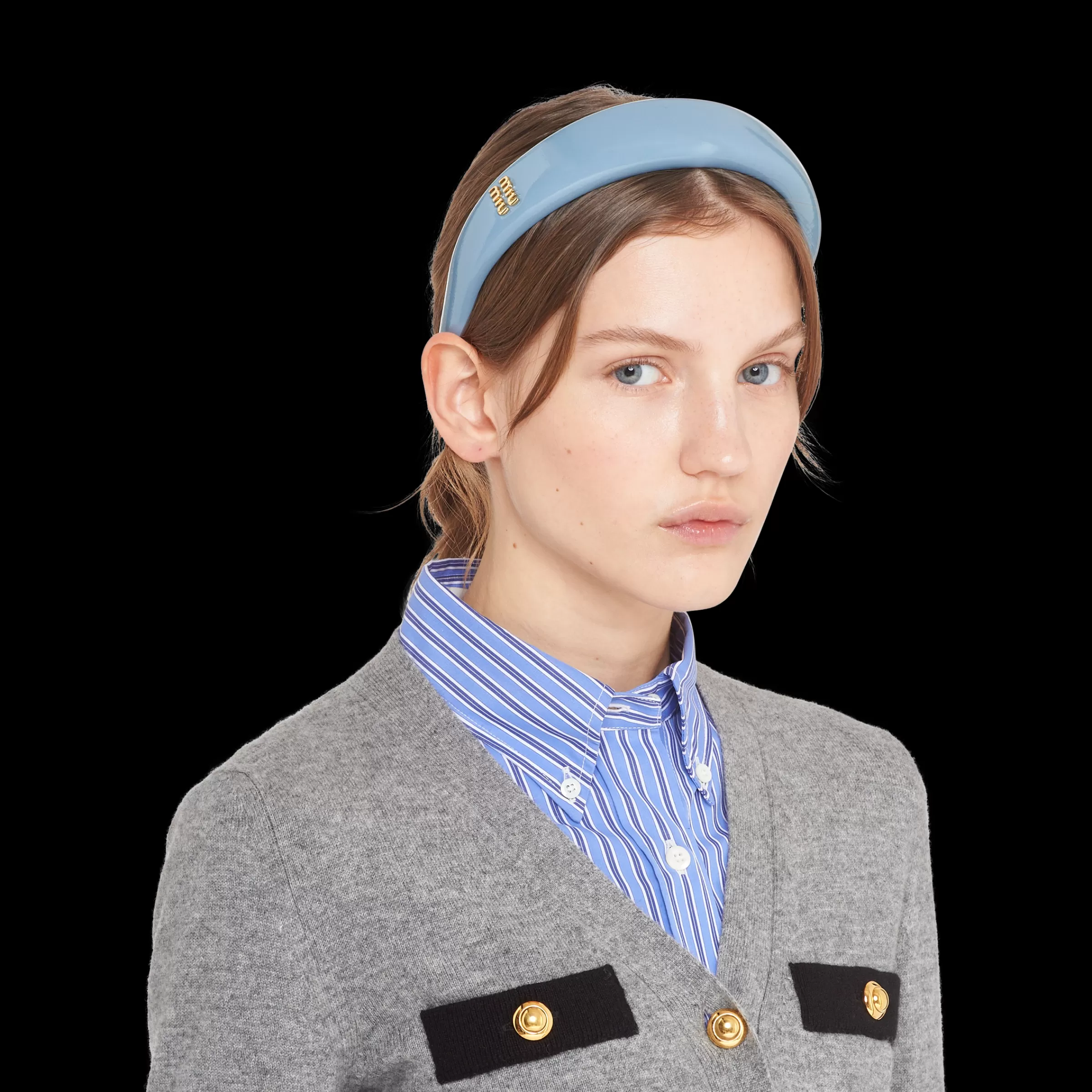 Miu Miu Patent Leather Headband |