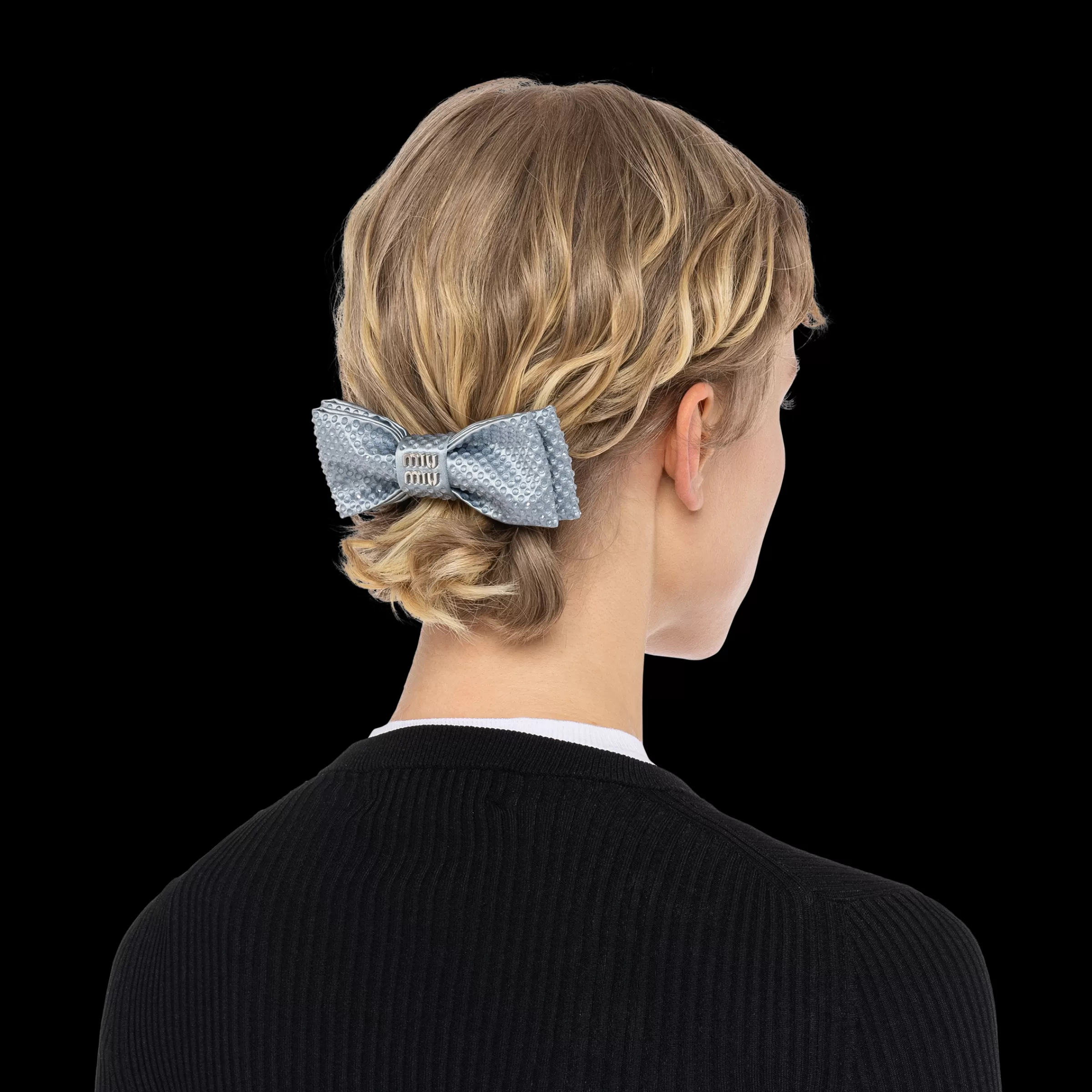 Miu Miu Astro Satin And Crystal Hair Clip |