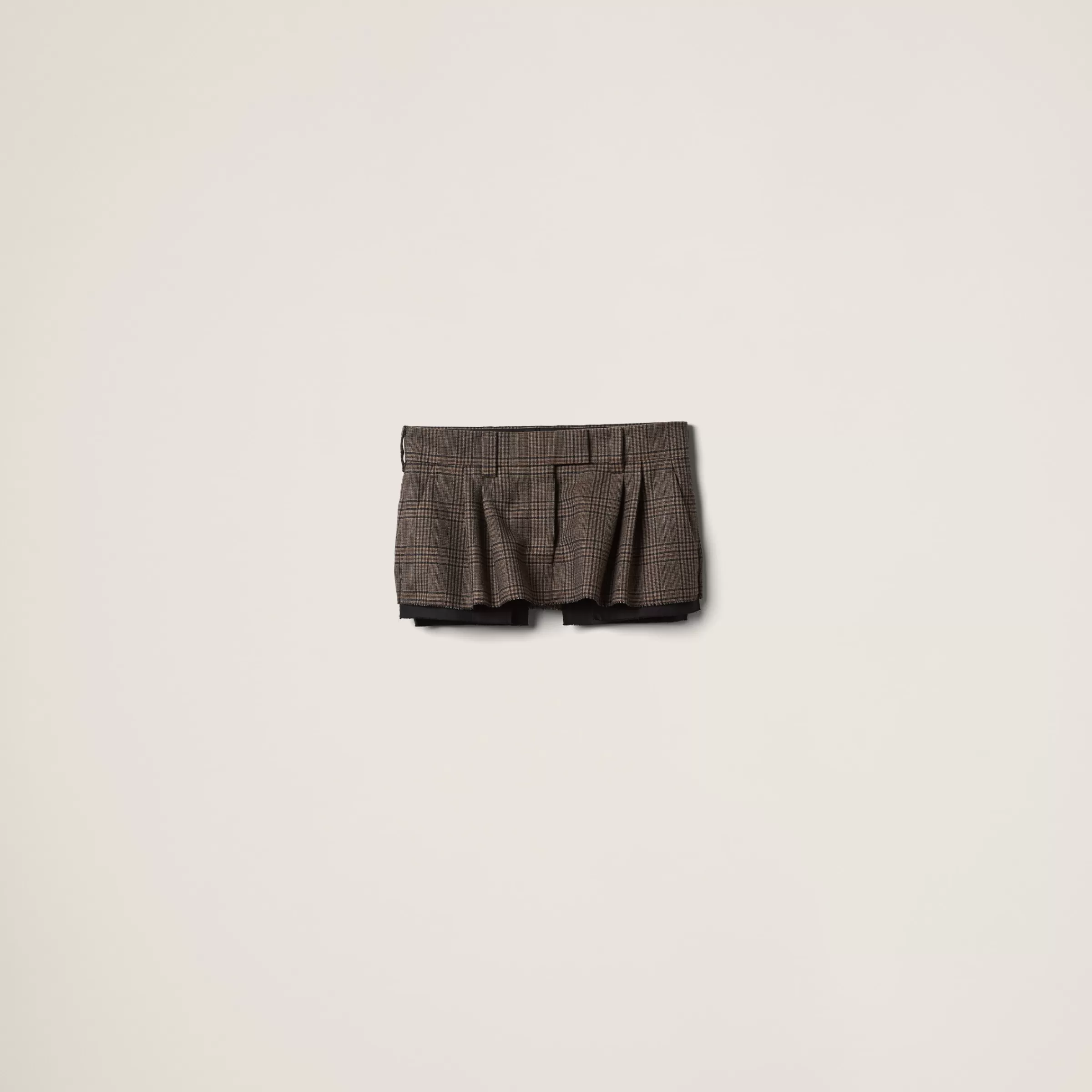 Miu Miu Prince Of Wales Check Miniskirt |