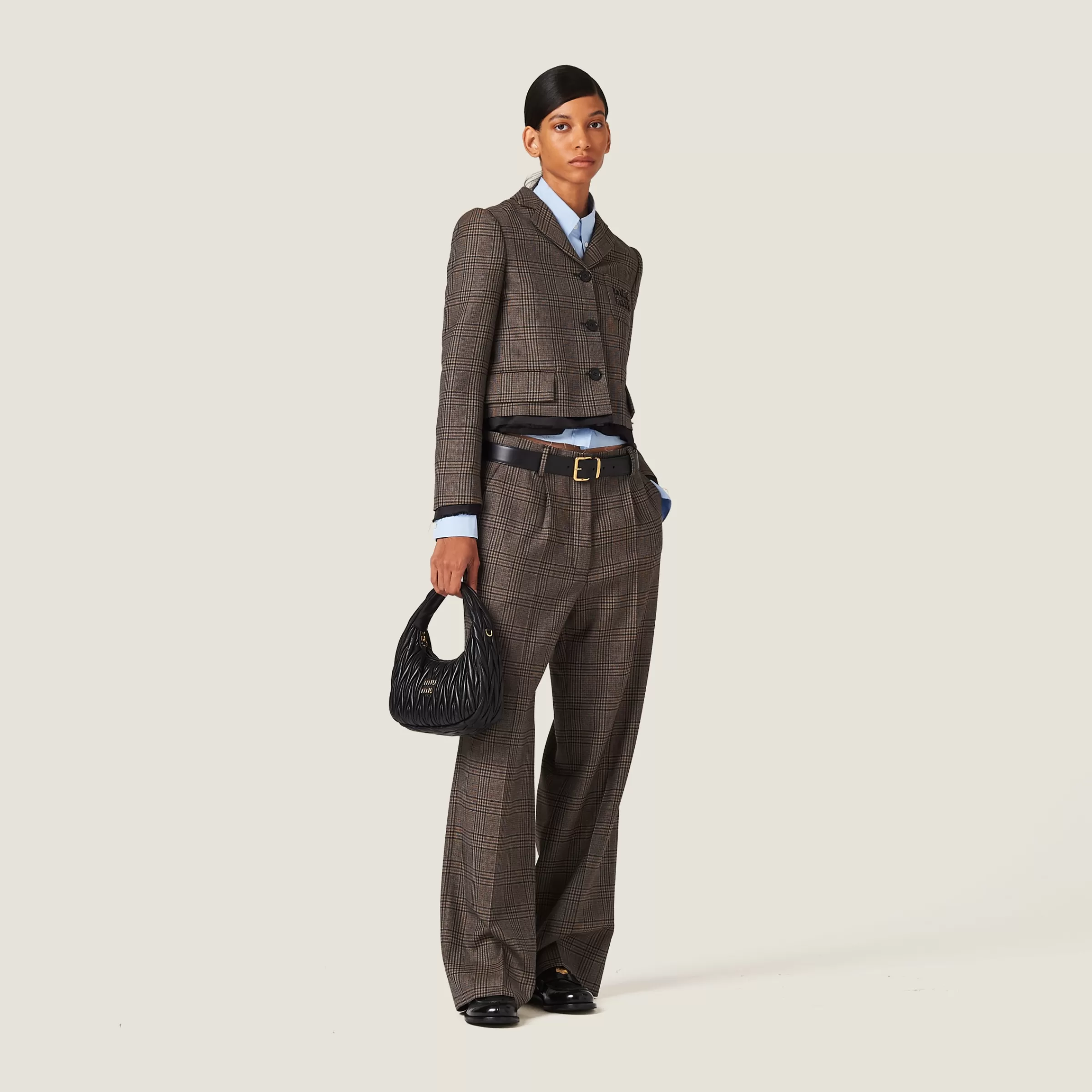 Miu Miu Prince Of Wales Check Pants |