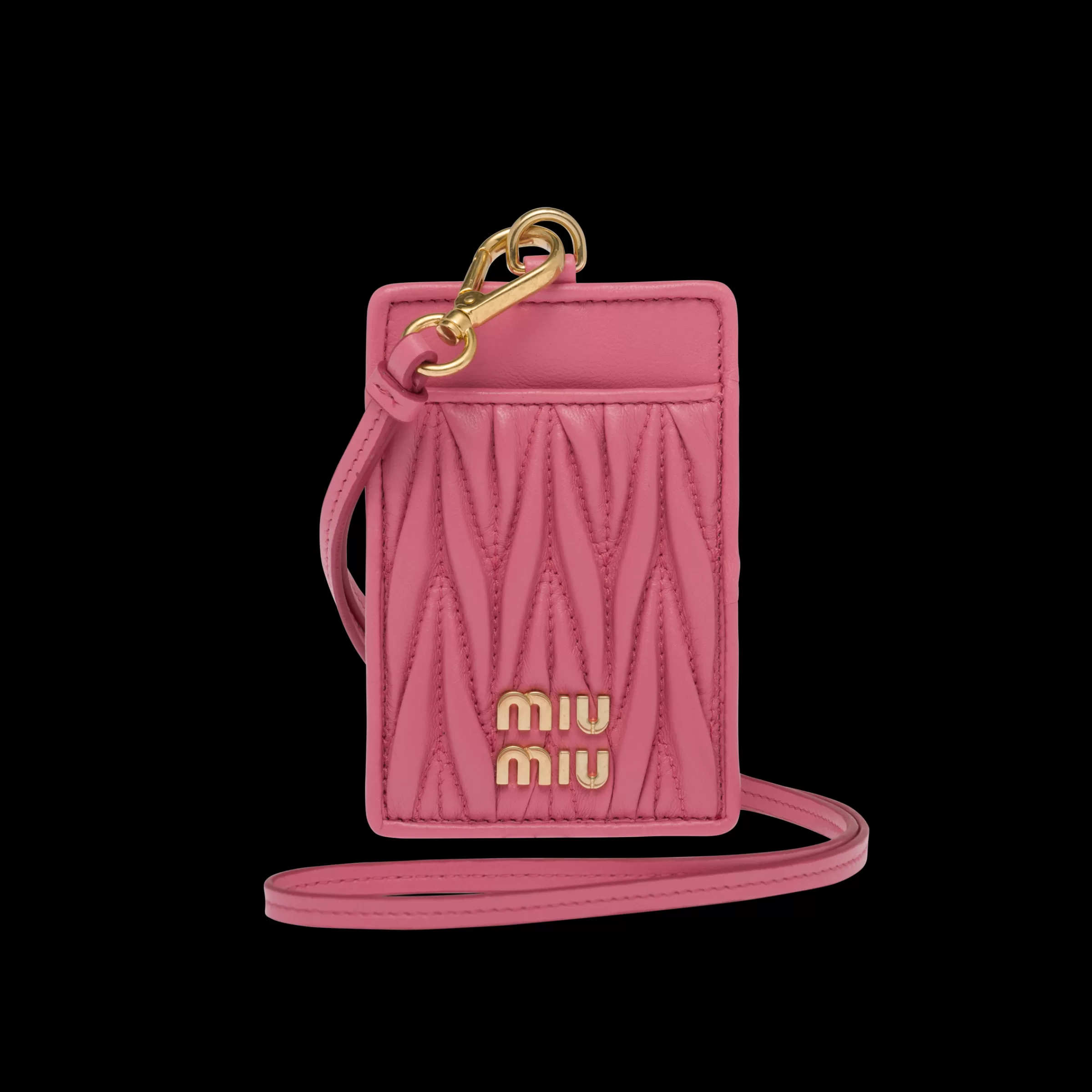 Miu Miu Matelassé Nappa Leather Badge Holder |