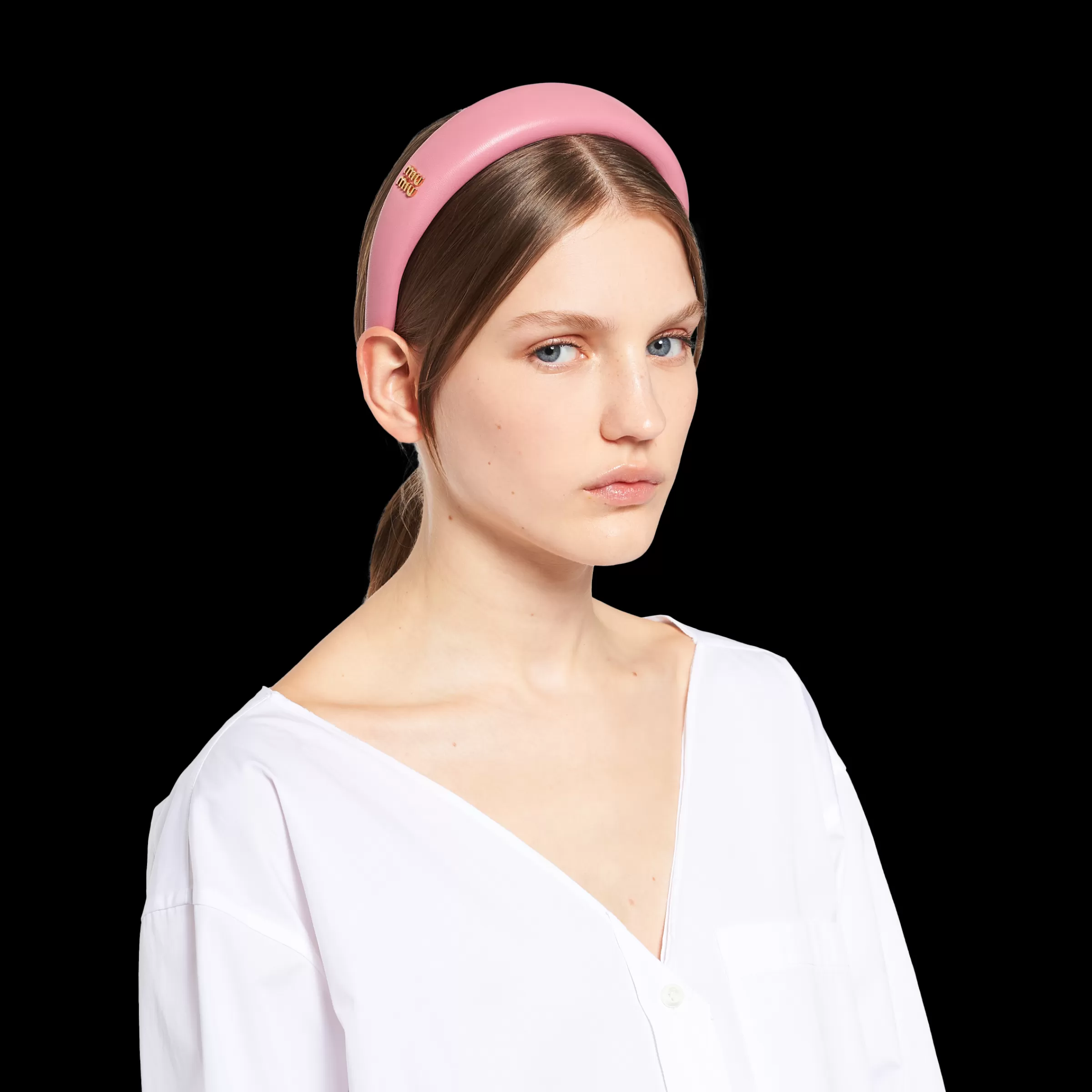 Miu Miu Nappa Leather Headband |