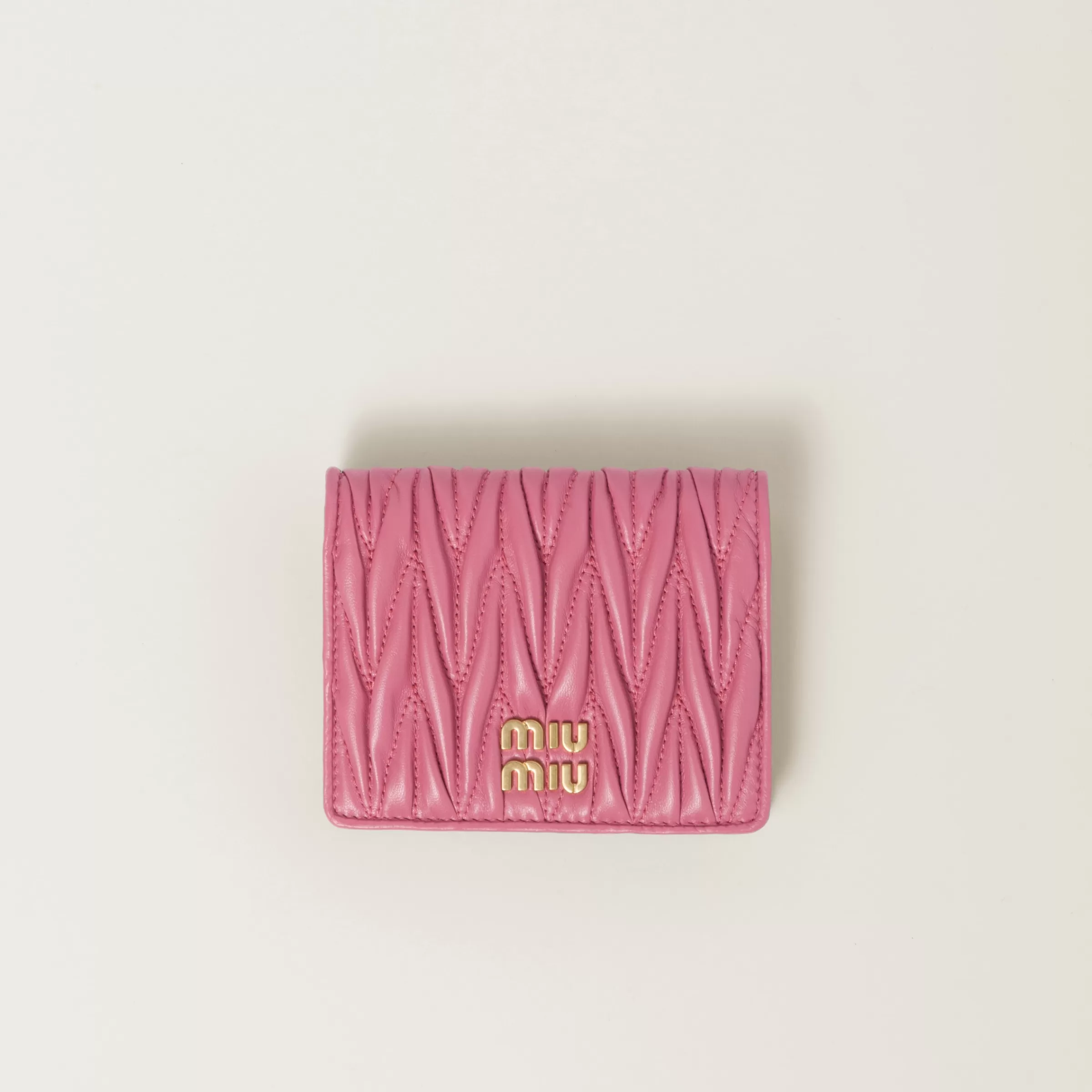 Miu Miu Small Matelassé Nappa Leather Wallet |