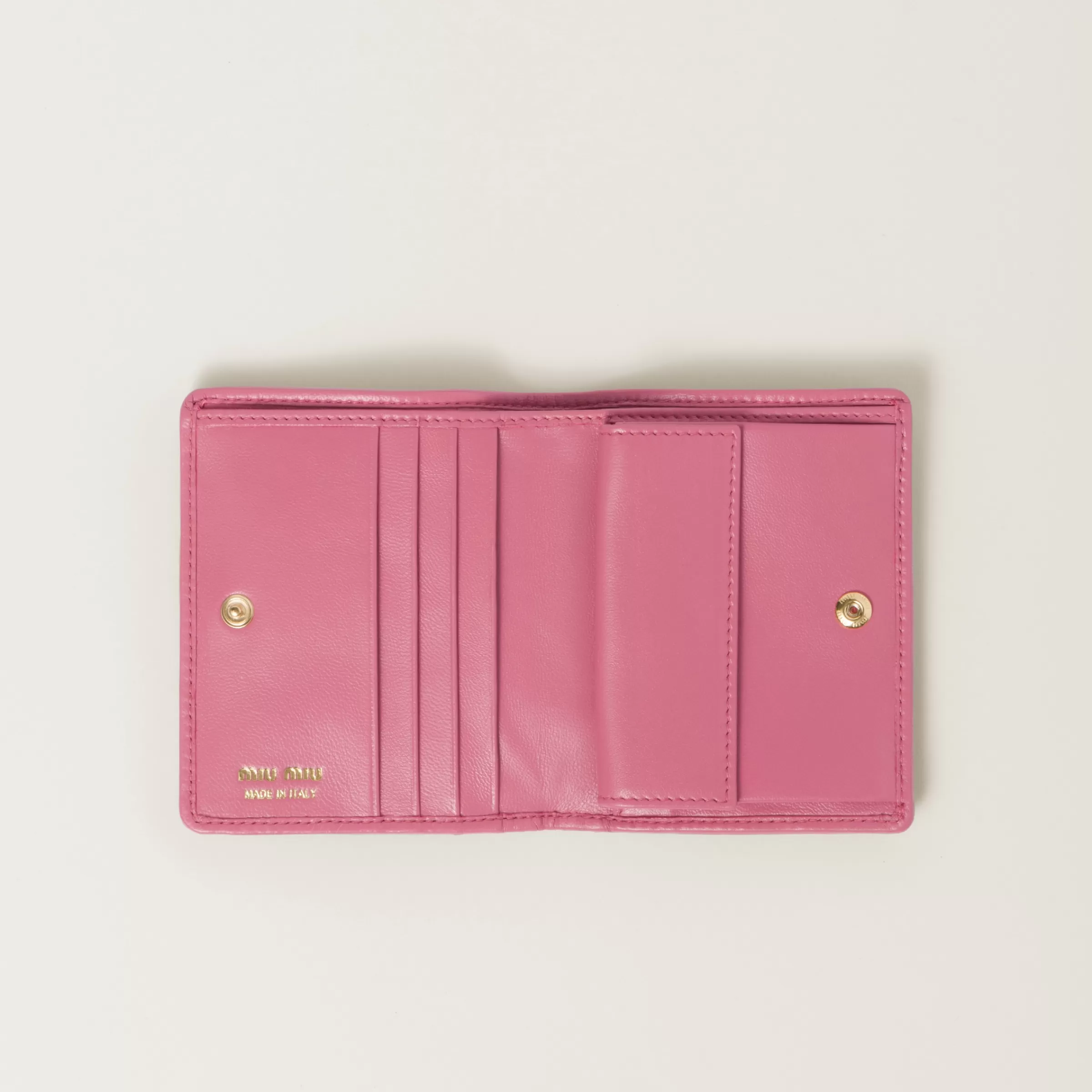 Miu Miu Small Matelassé Nappa Leather Wallet |