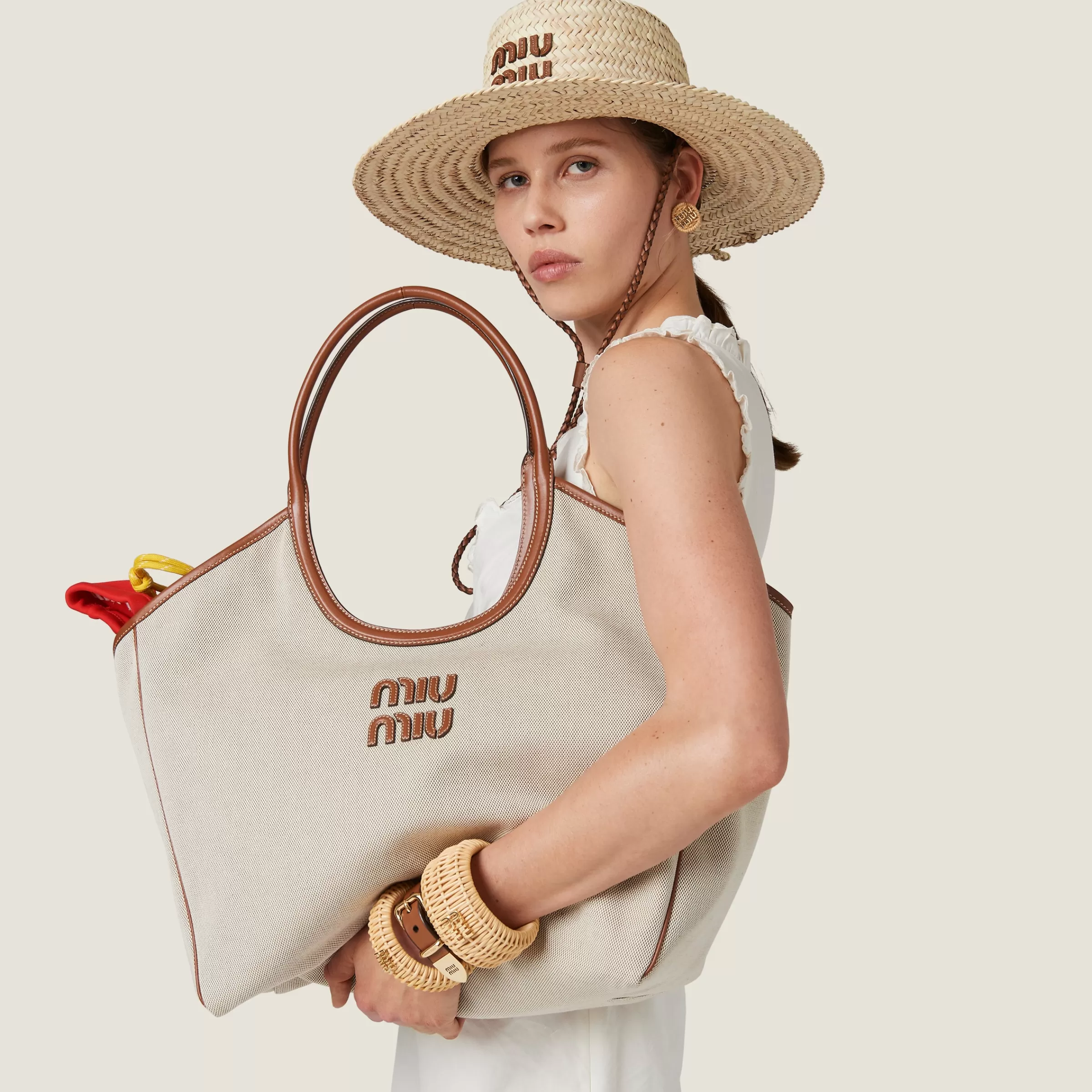 Miu Miu Ivy Canvas Bag |