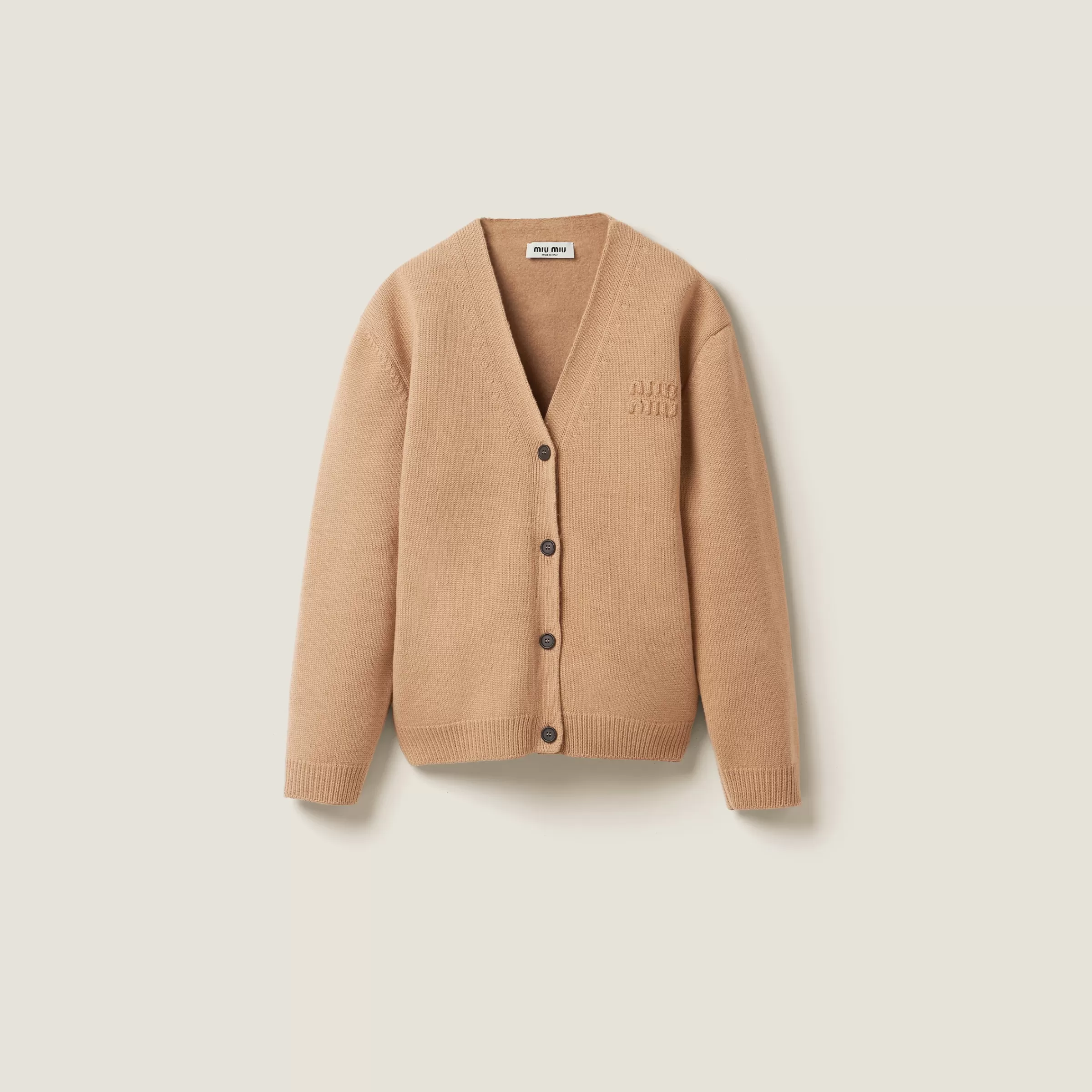 Miu Miu Wool And Nylon Knit Cardigan |