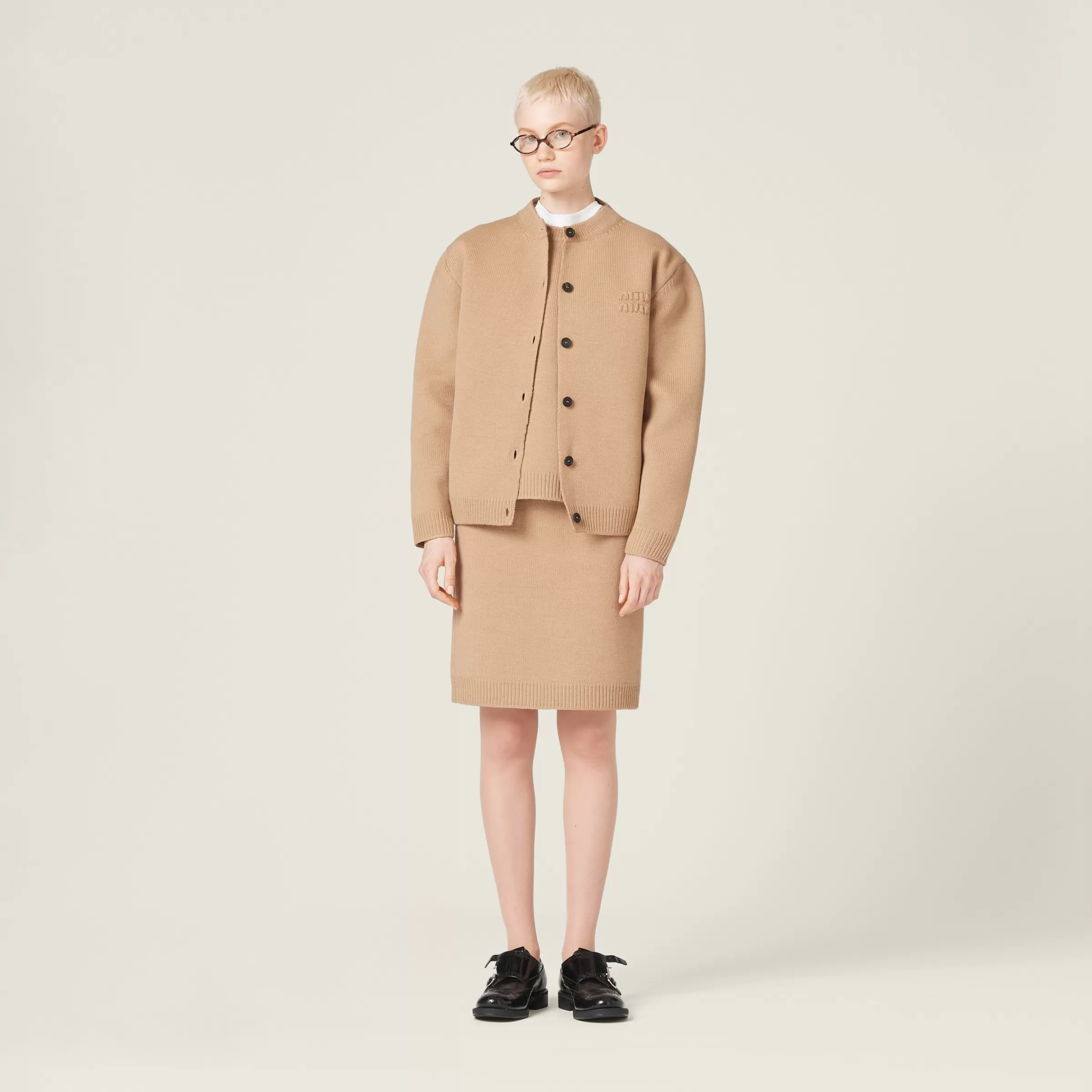 Miu Miu Wool And Nylon Skirt |