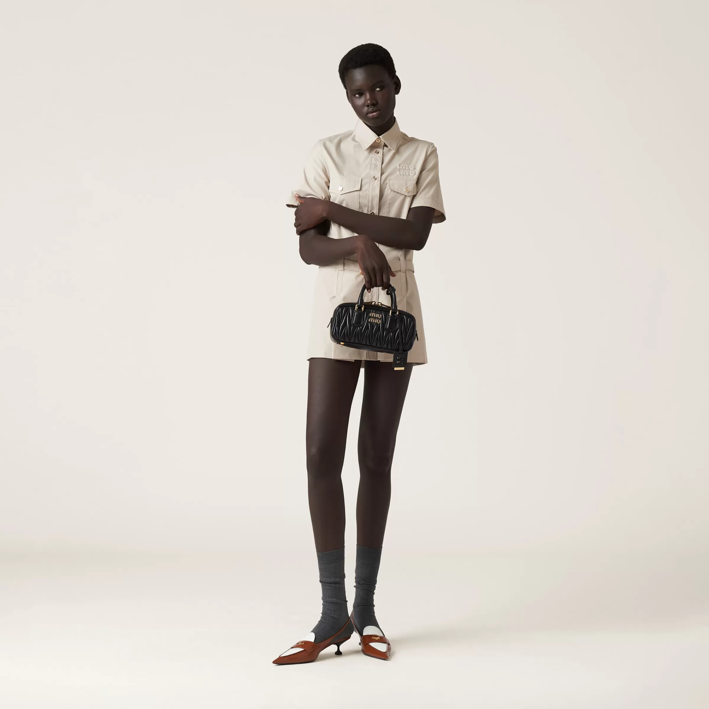 Miu Miu Arcadie Matelassé Nappa Leather Bag |