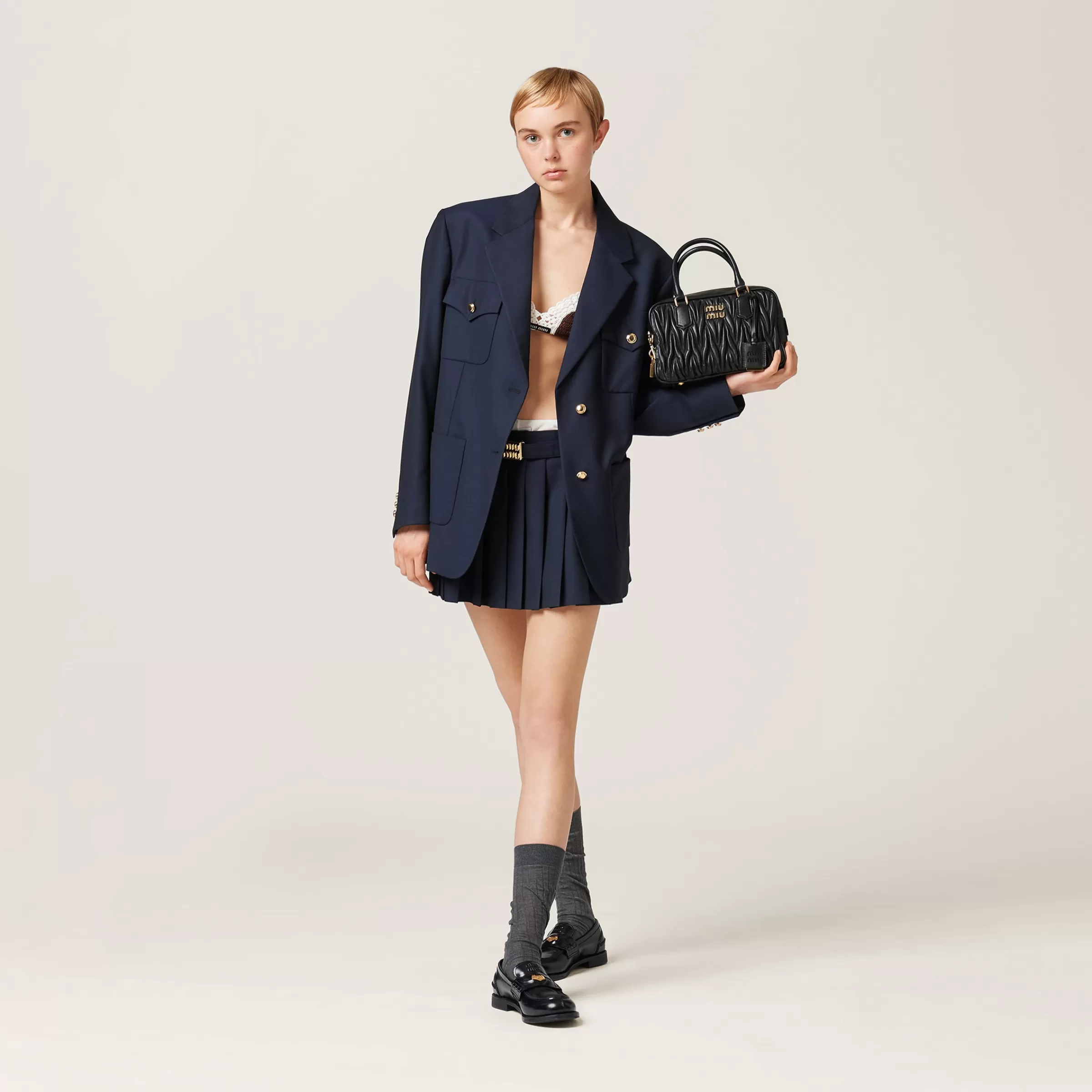 Miu Miu Arcadie Matelassé Nappa Leather Bag |