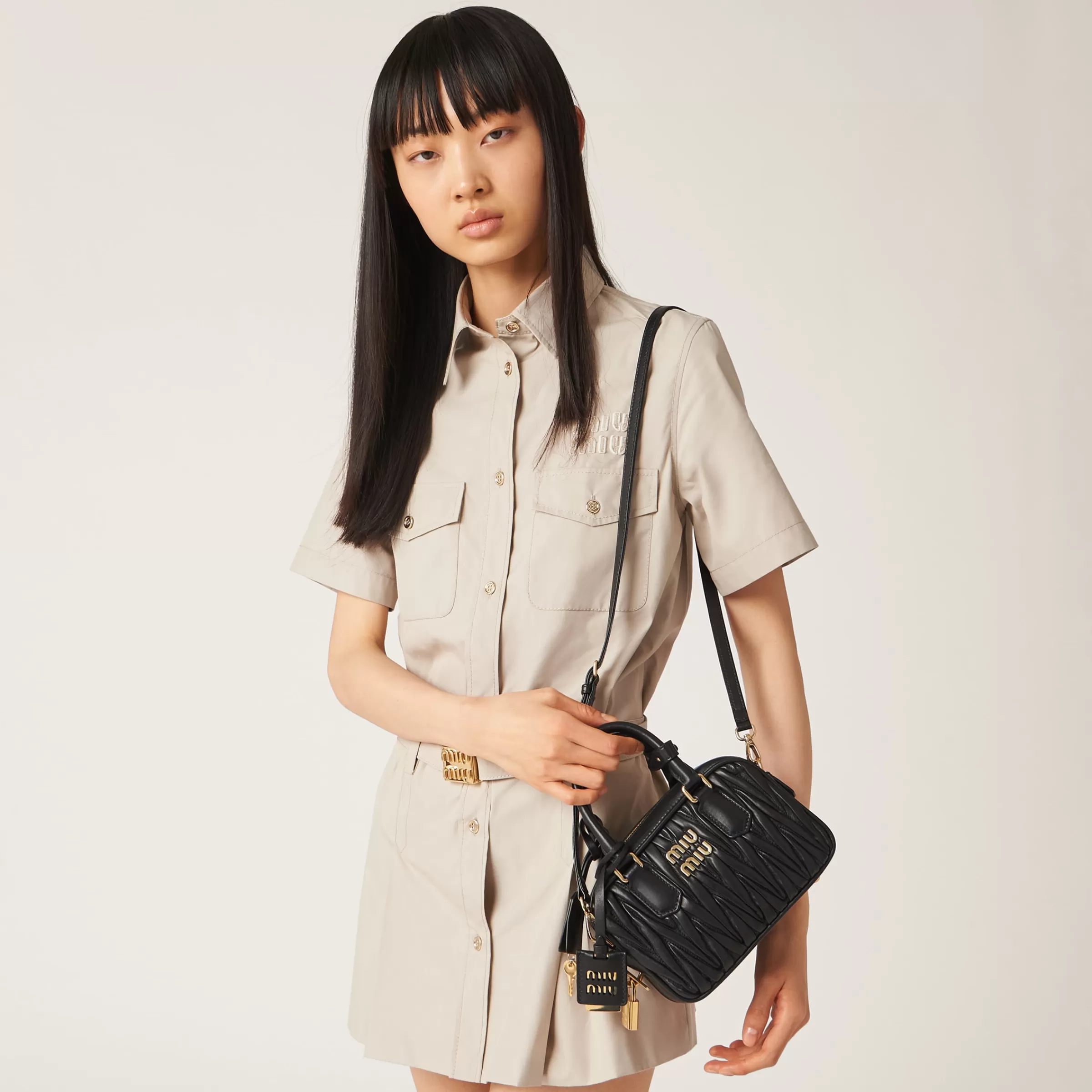 Miu Miu Arcadie Matelassé Nappa Leather Bag |