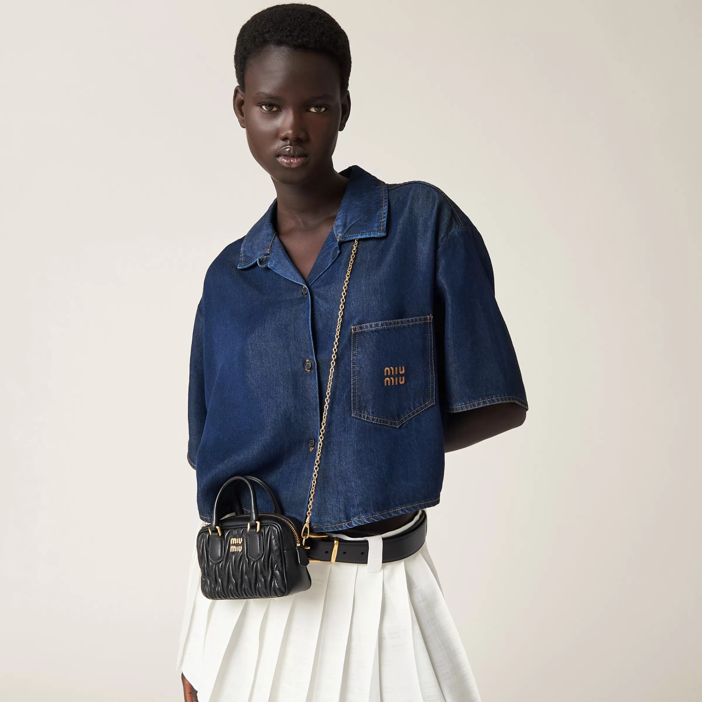 Miu Miu Arcadie Matelassé Nappa Leather Mini-bag |