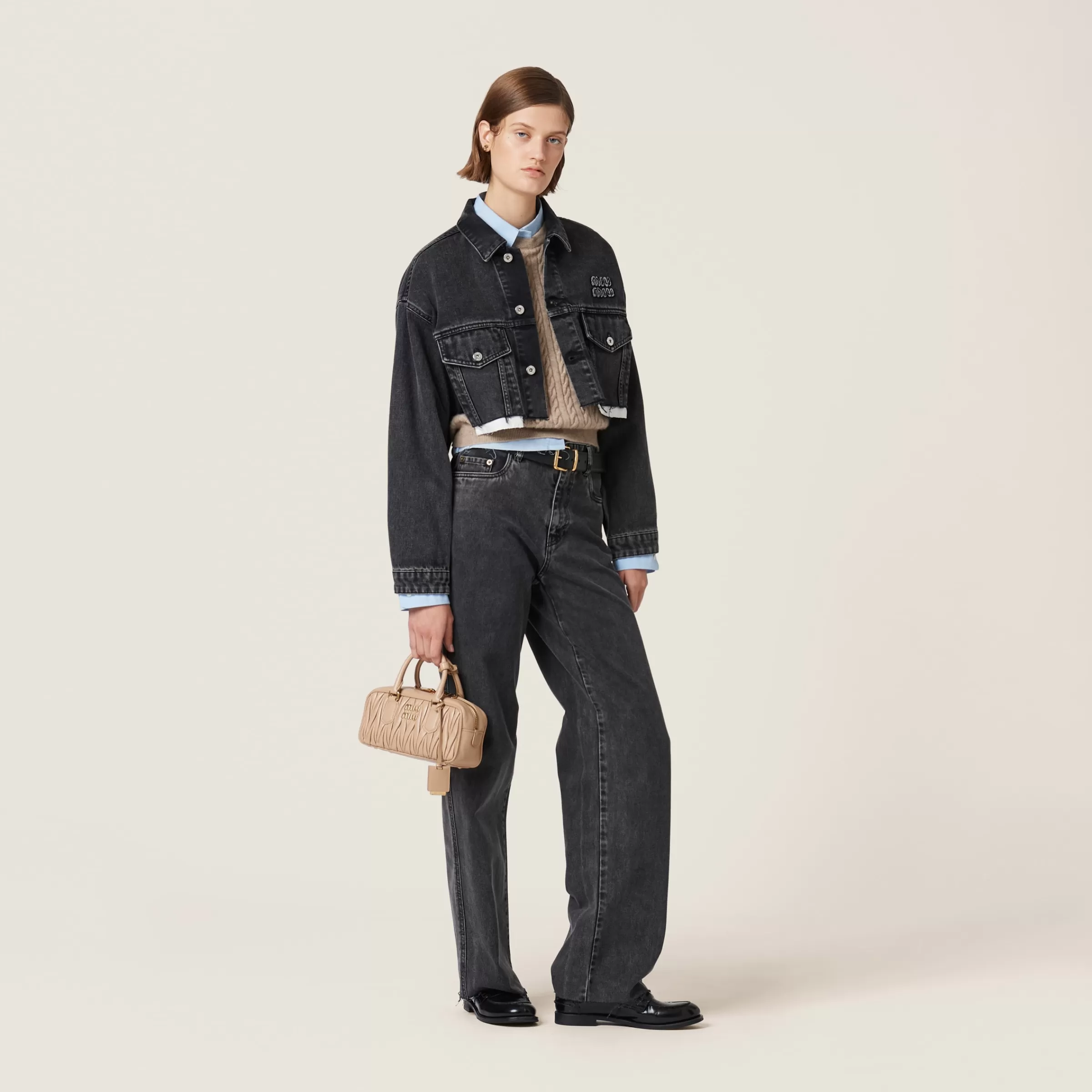 Miu Miu Denim Blouson Jacket |