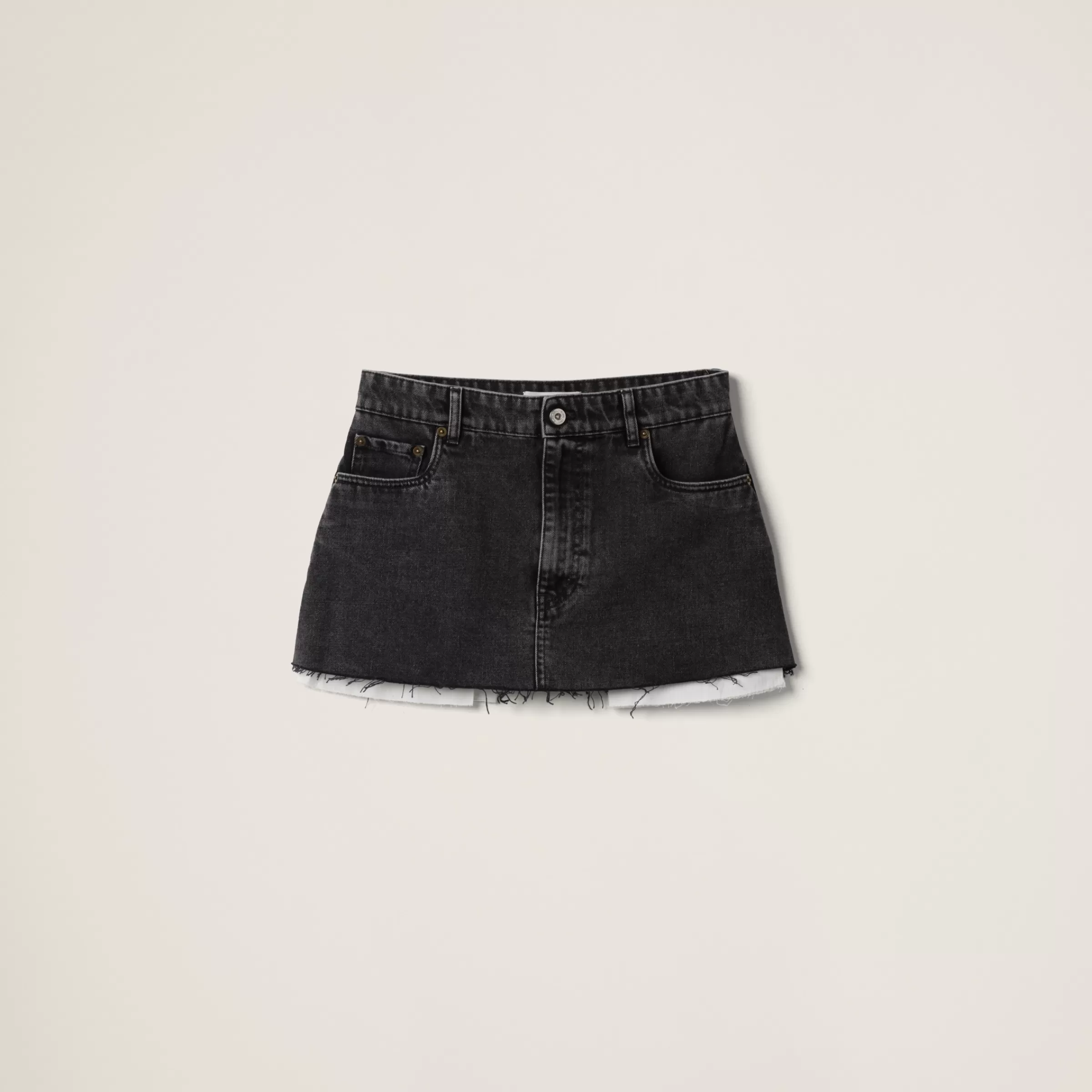 Miu Miu Denim Miniskirt |