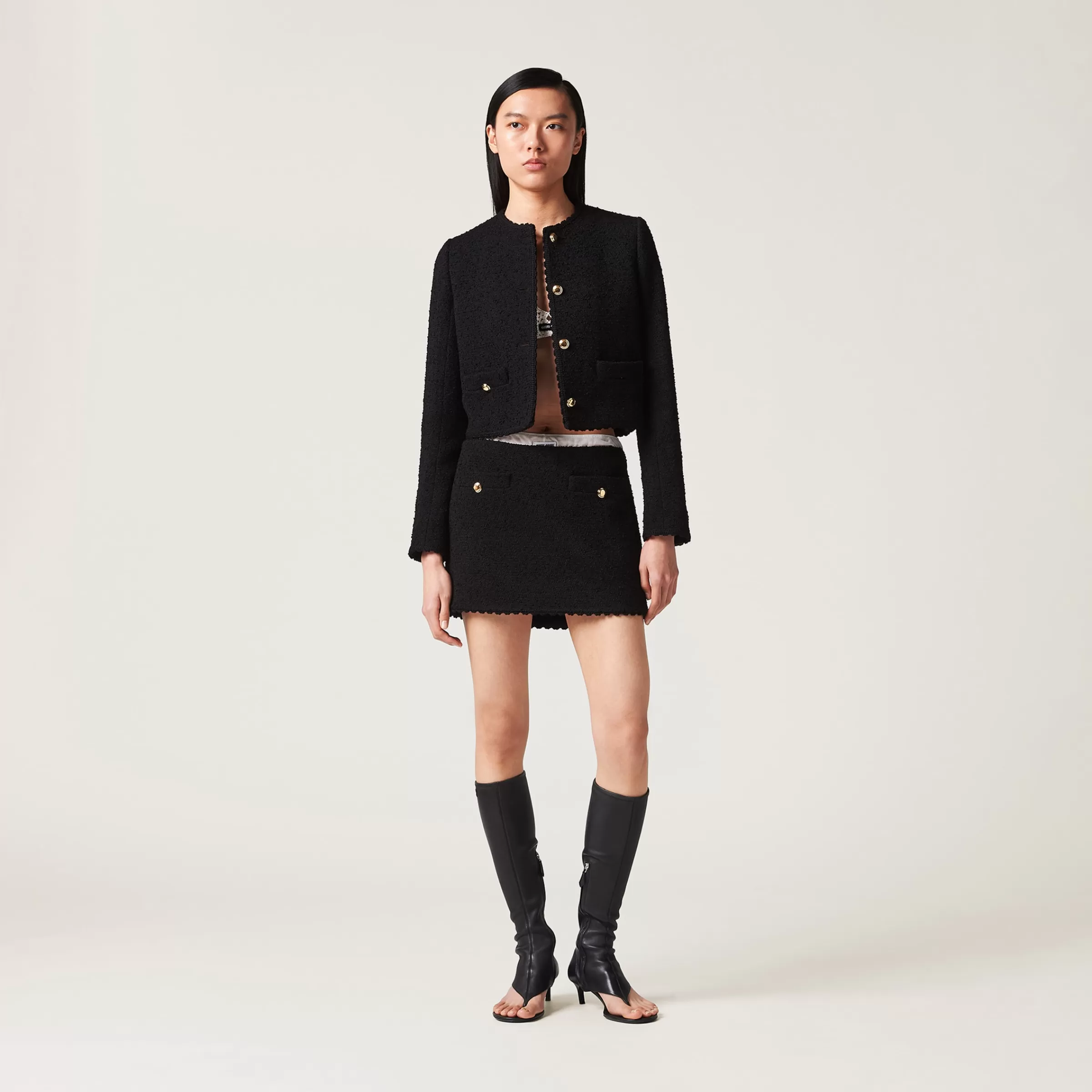 Miu Miu Bouclé Miniskirt |