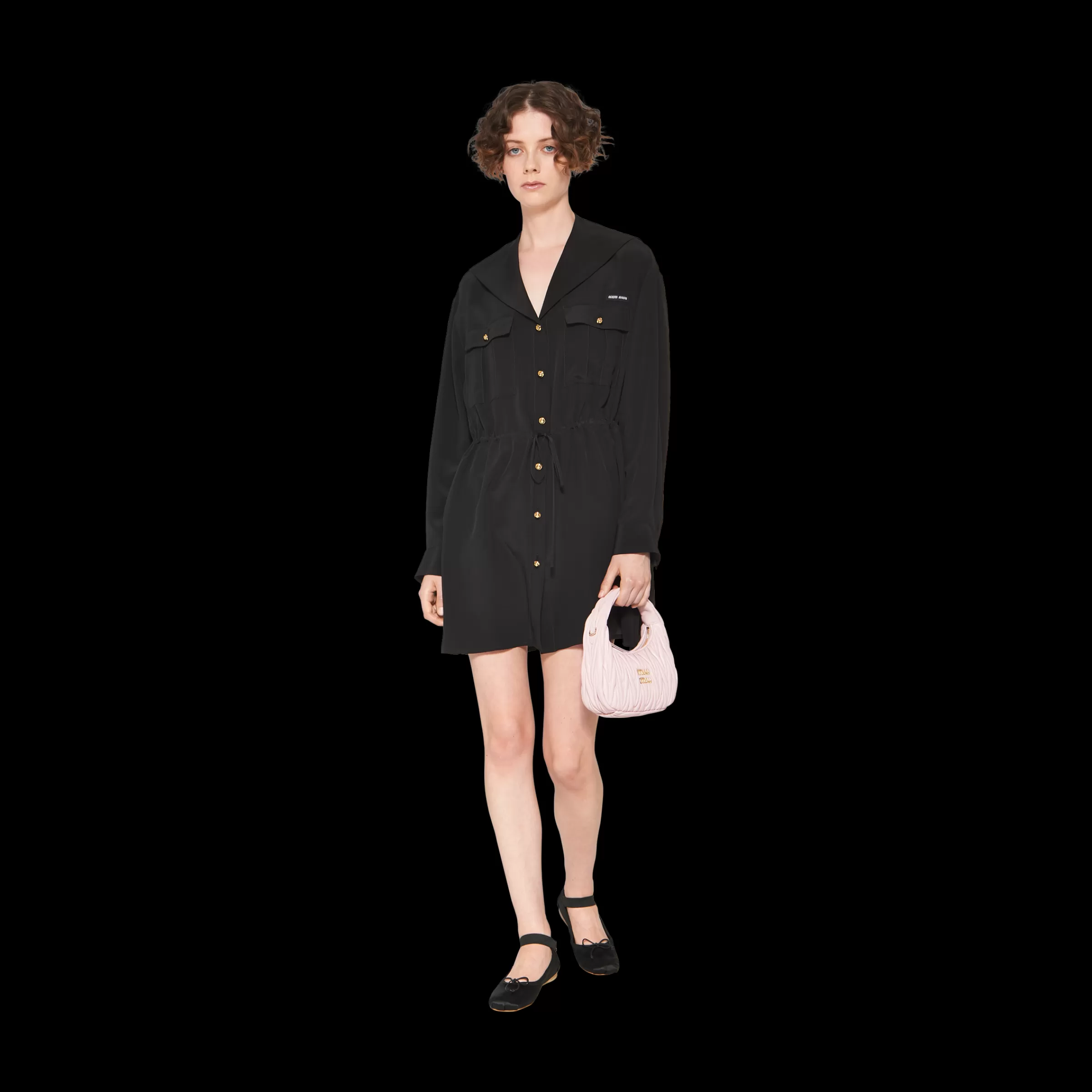 Miu Miu Crepe De Chine Mini-dress |