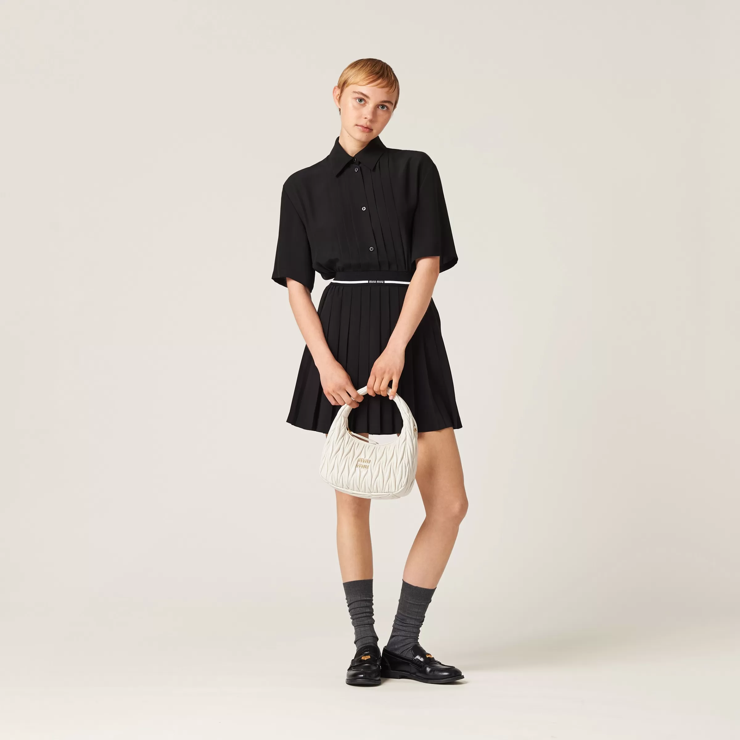 Miu Miu Crepe De Chine Mini-dress |