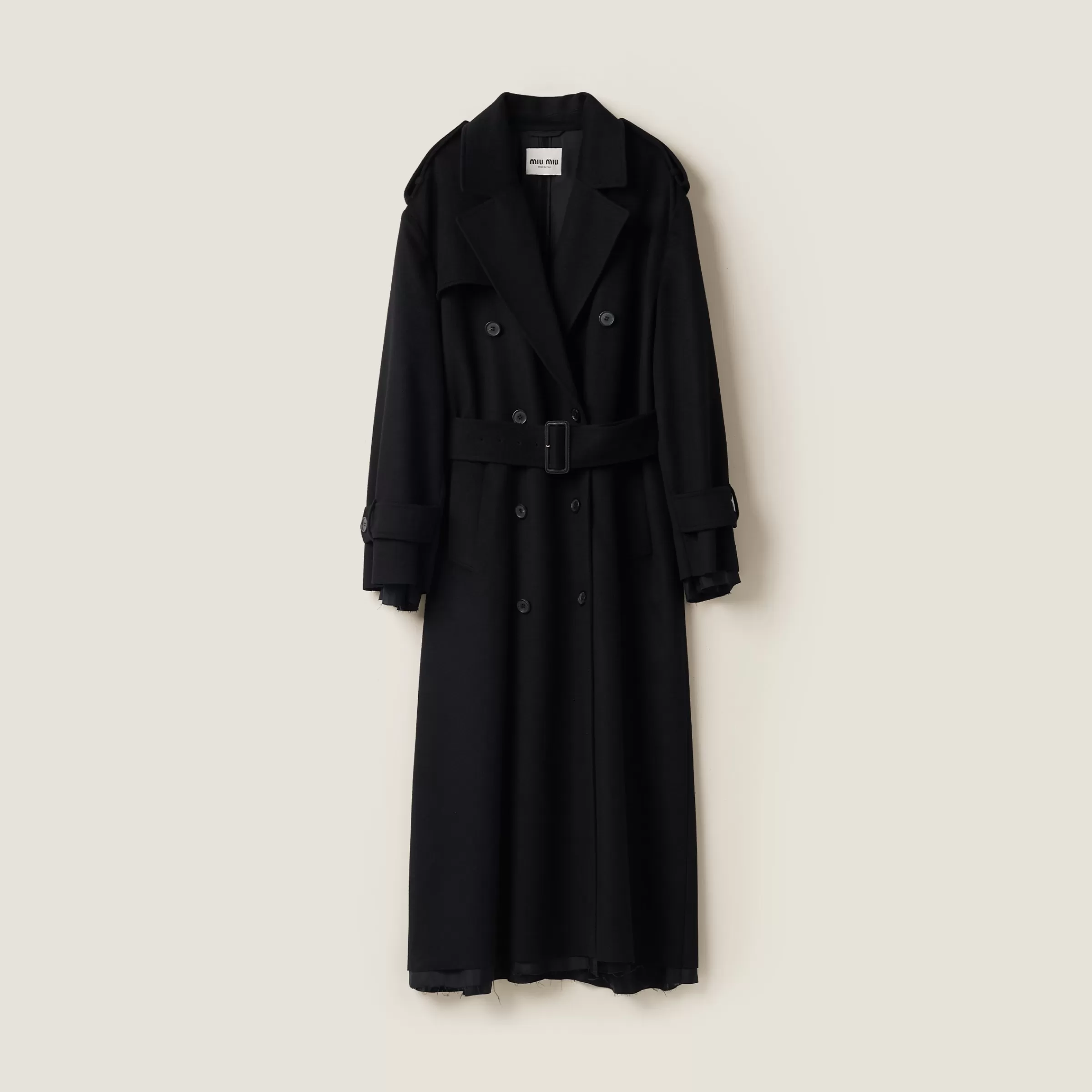 Miu Miu Double-breasted Velour Coat |