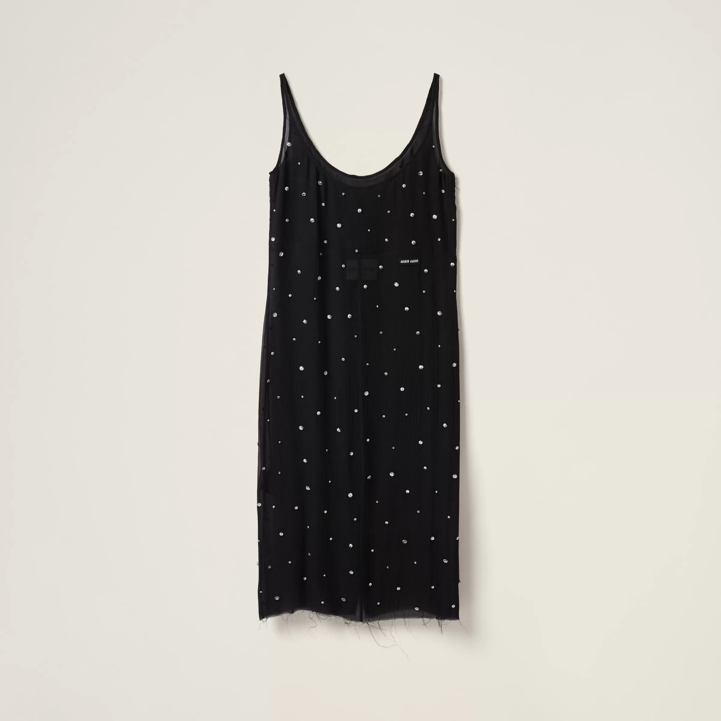 Miu Miu Embroidered Chiffon Dress |
