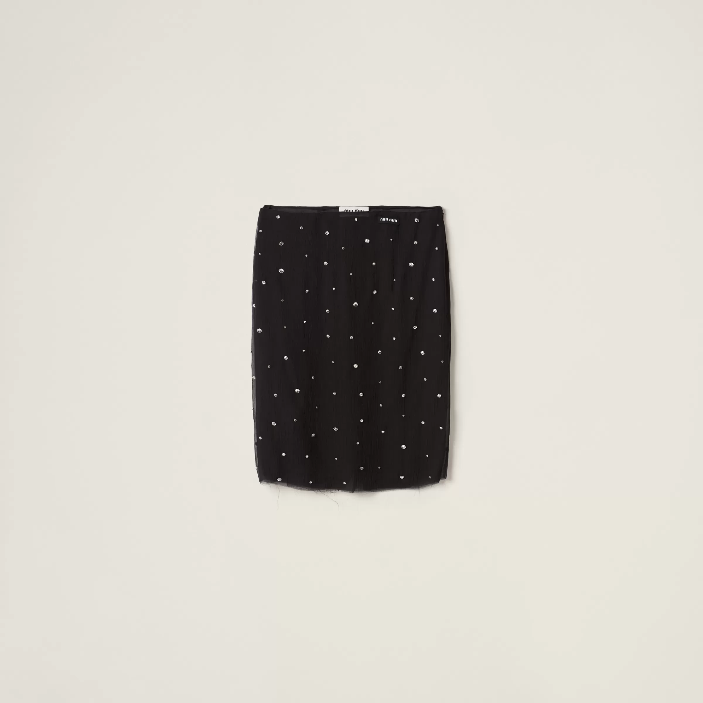 Miu Miu Embroidered Chiffon Skirt |