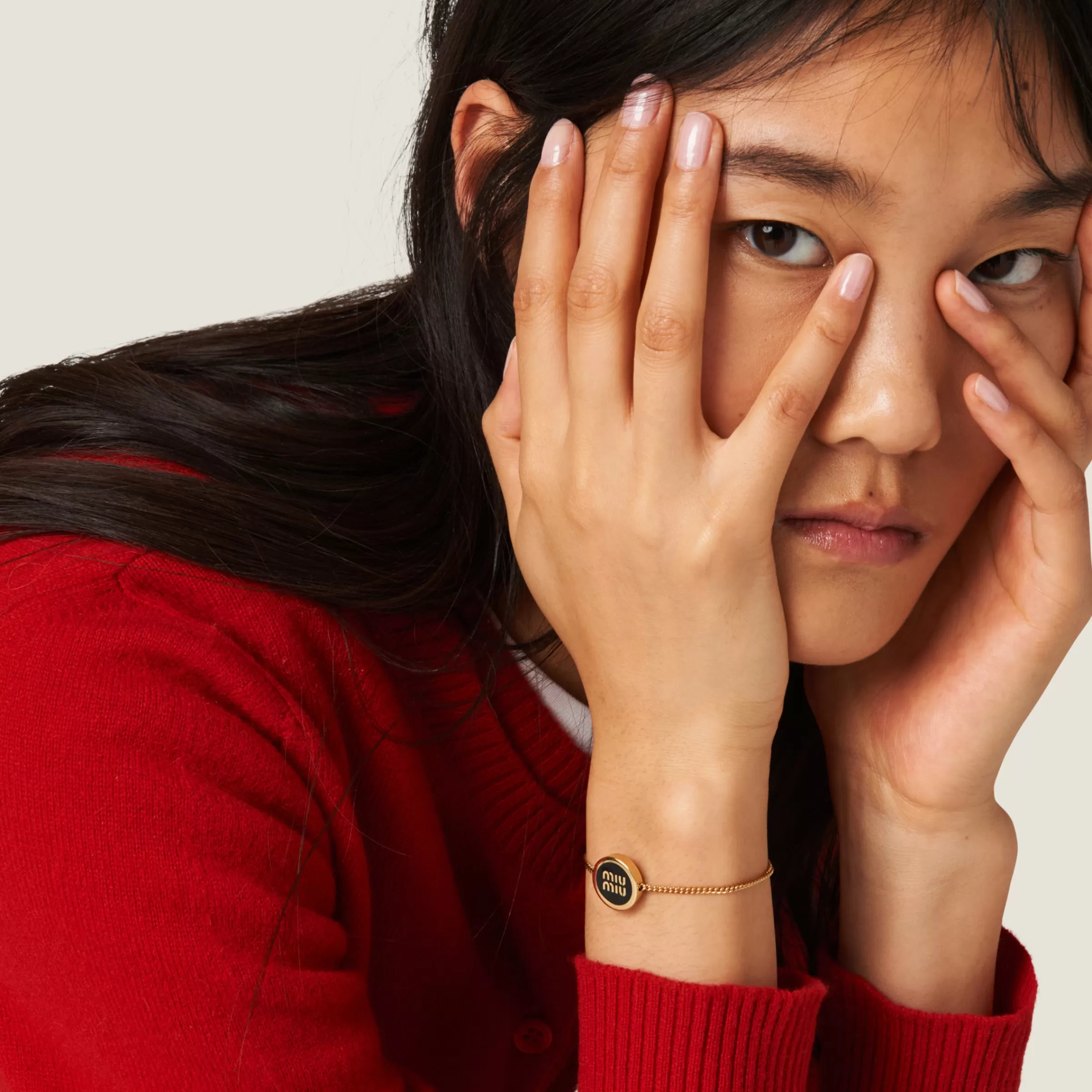 Miu Miu Enameled Metal Bracelet |