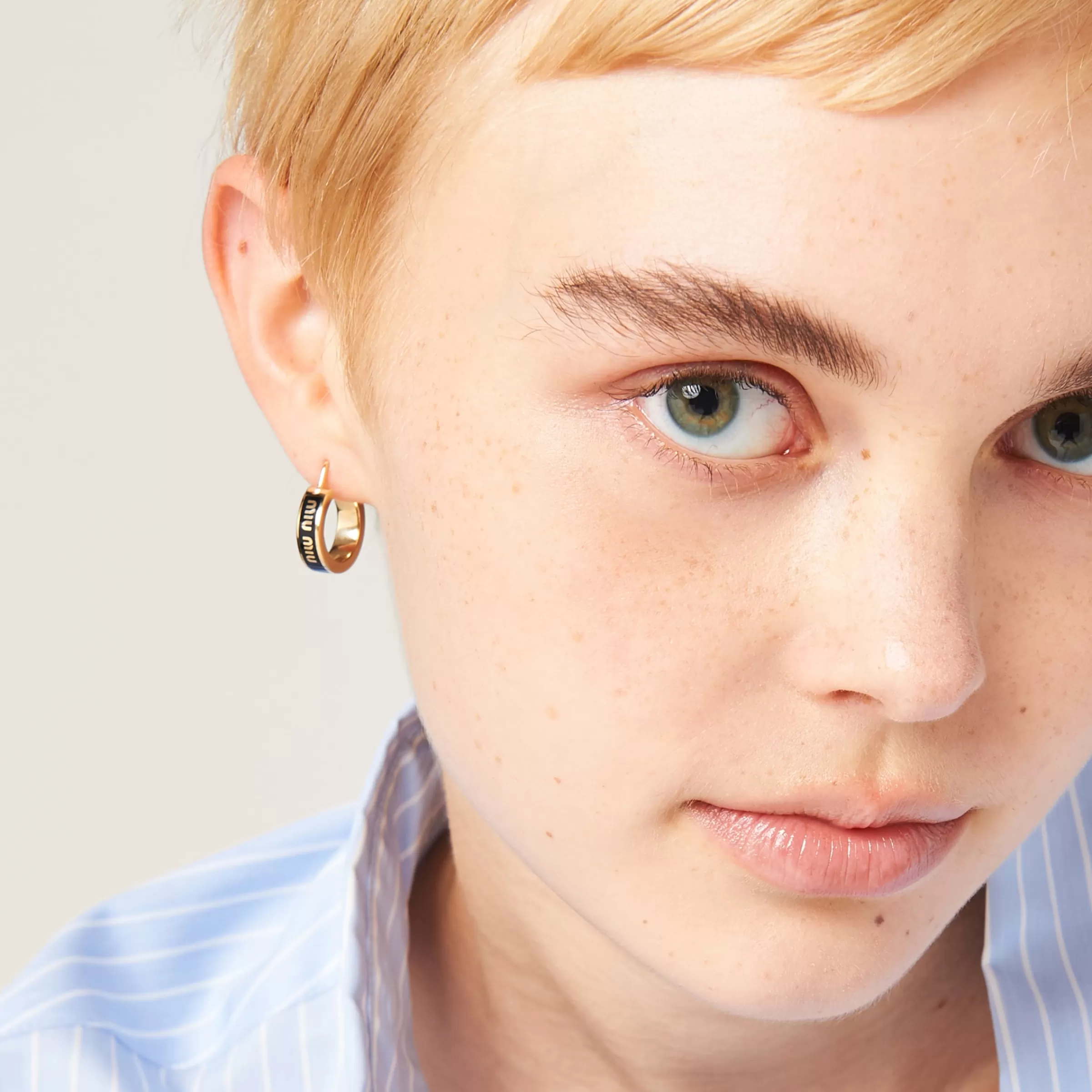 Miu Miu Enameled Metal Earrings |