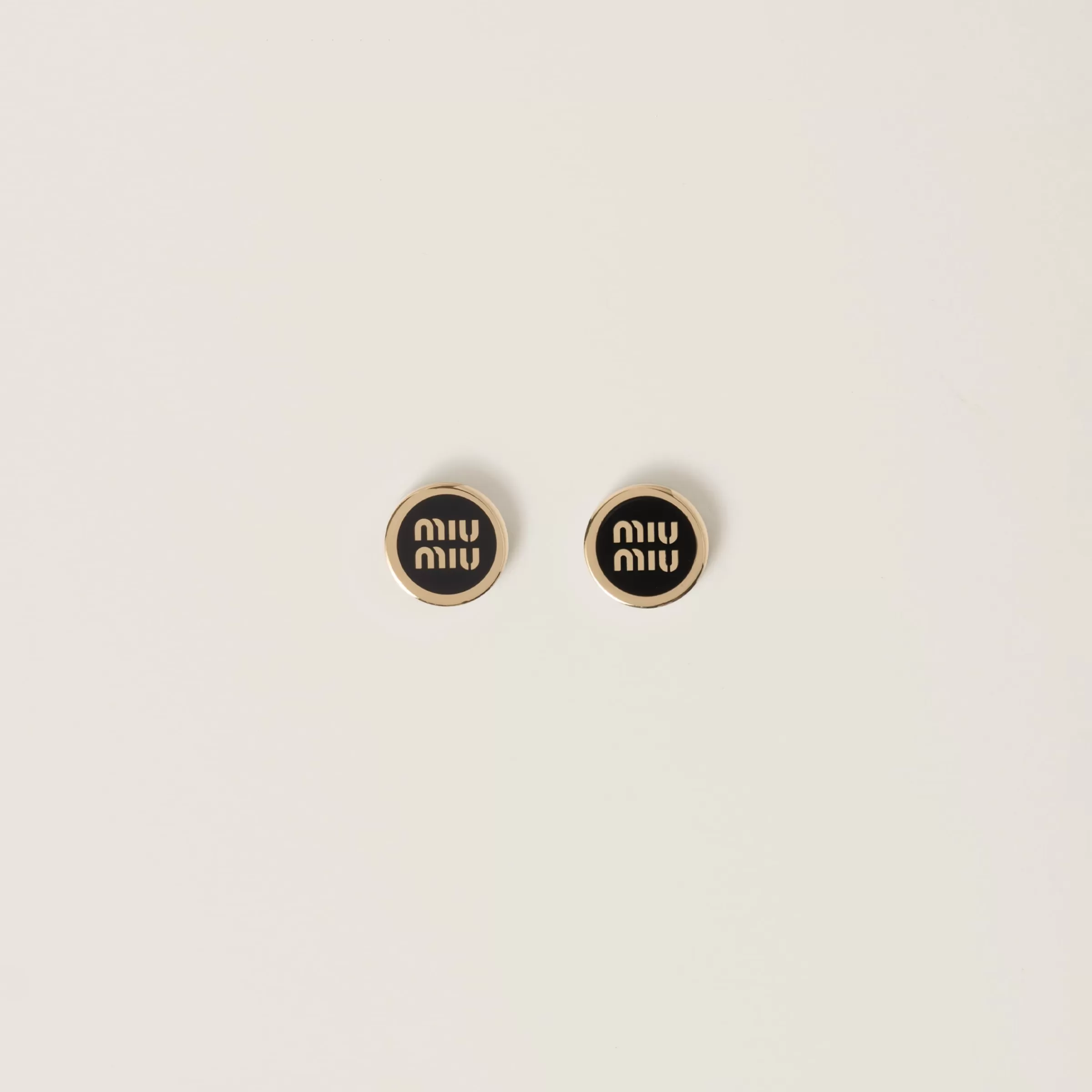 Miu Miu Enameled Metal Earrings |