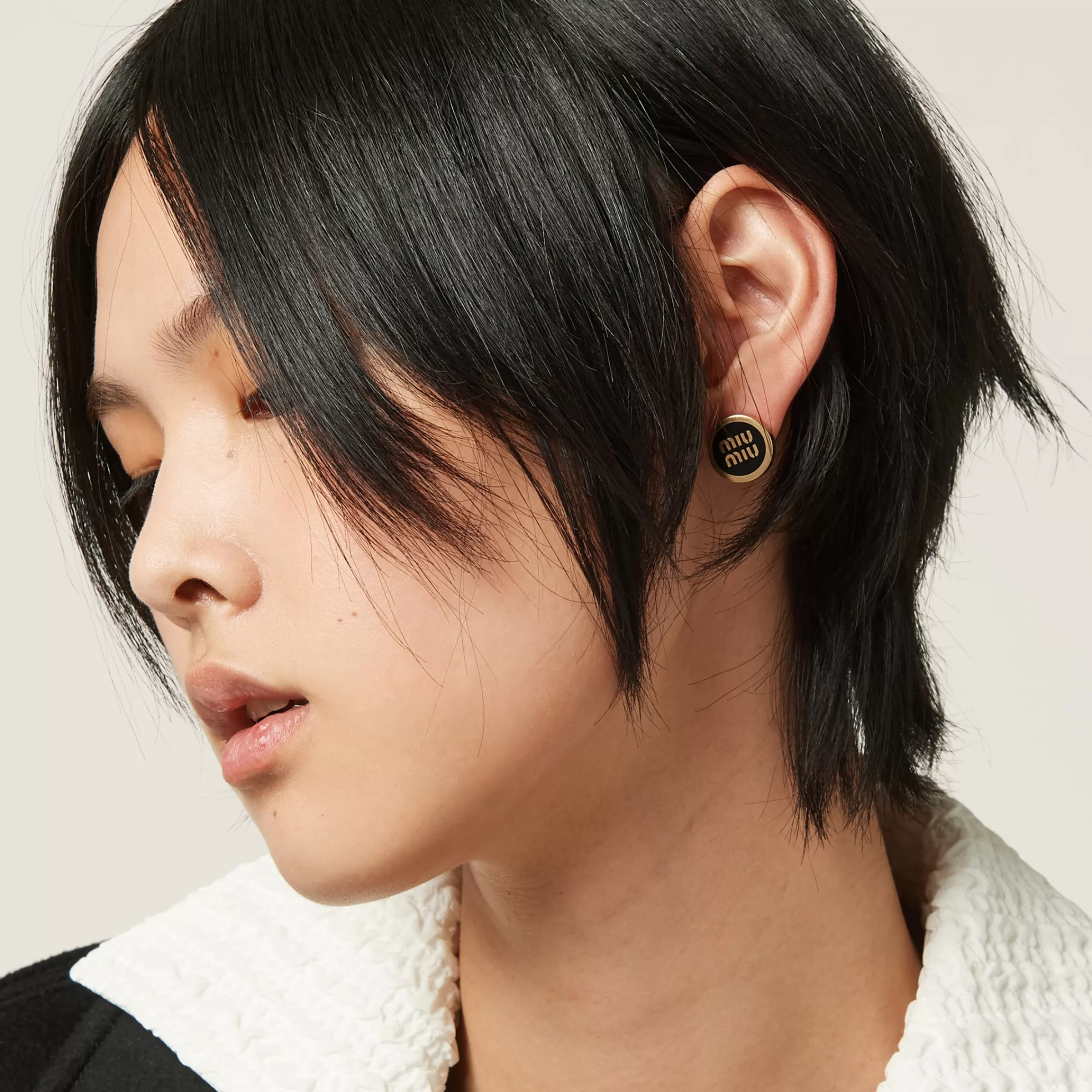 Miu Miu Enameled Metal Earrings |