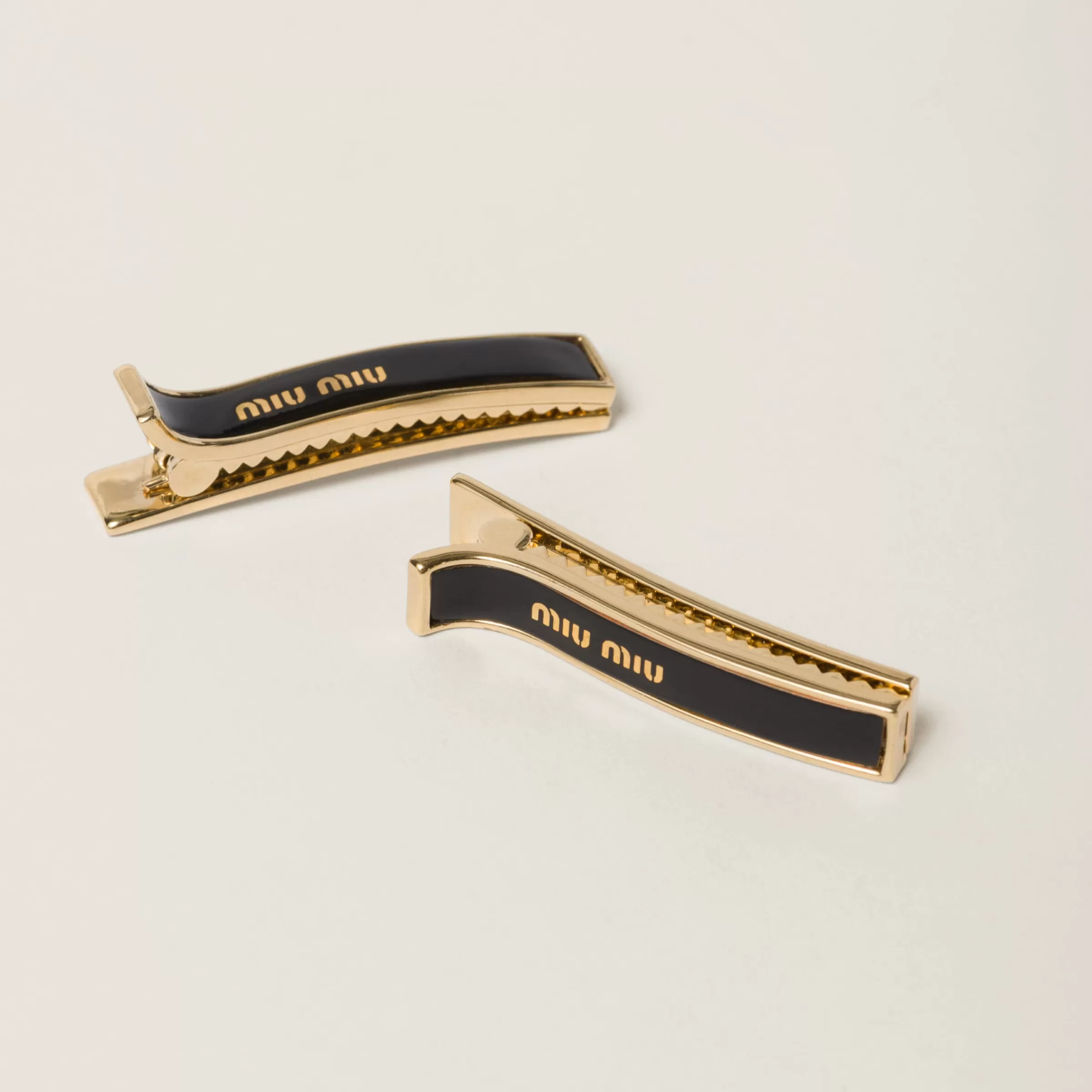 Miu Miu Enameled Metal Hair Clips |