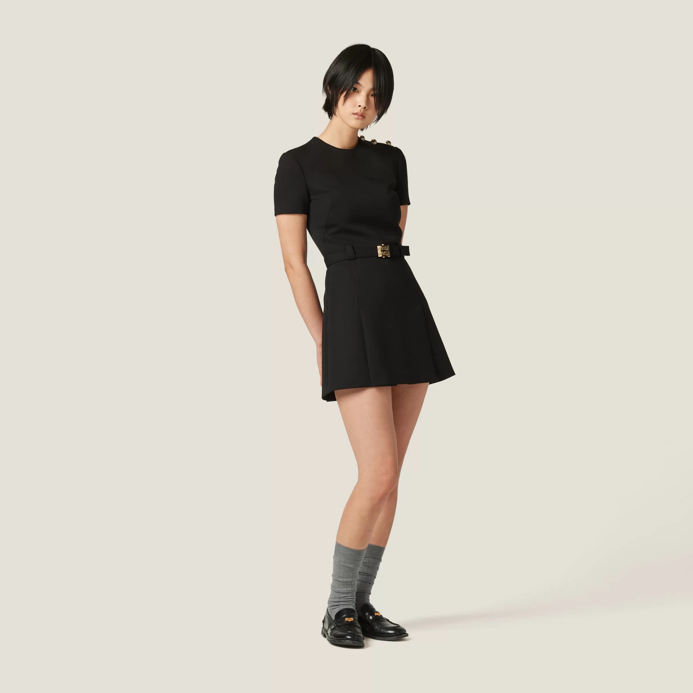 Miu Miu Grain De Poudre Mini-dress |