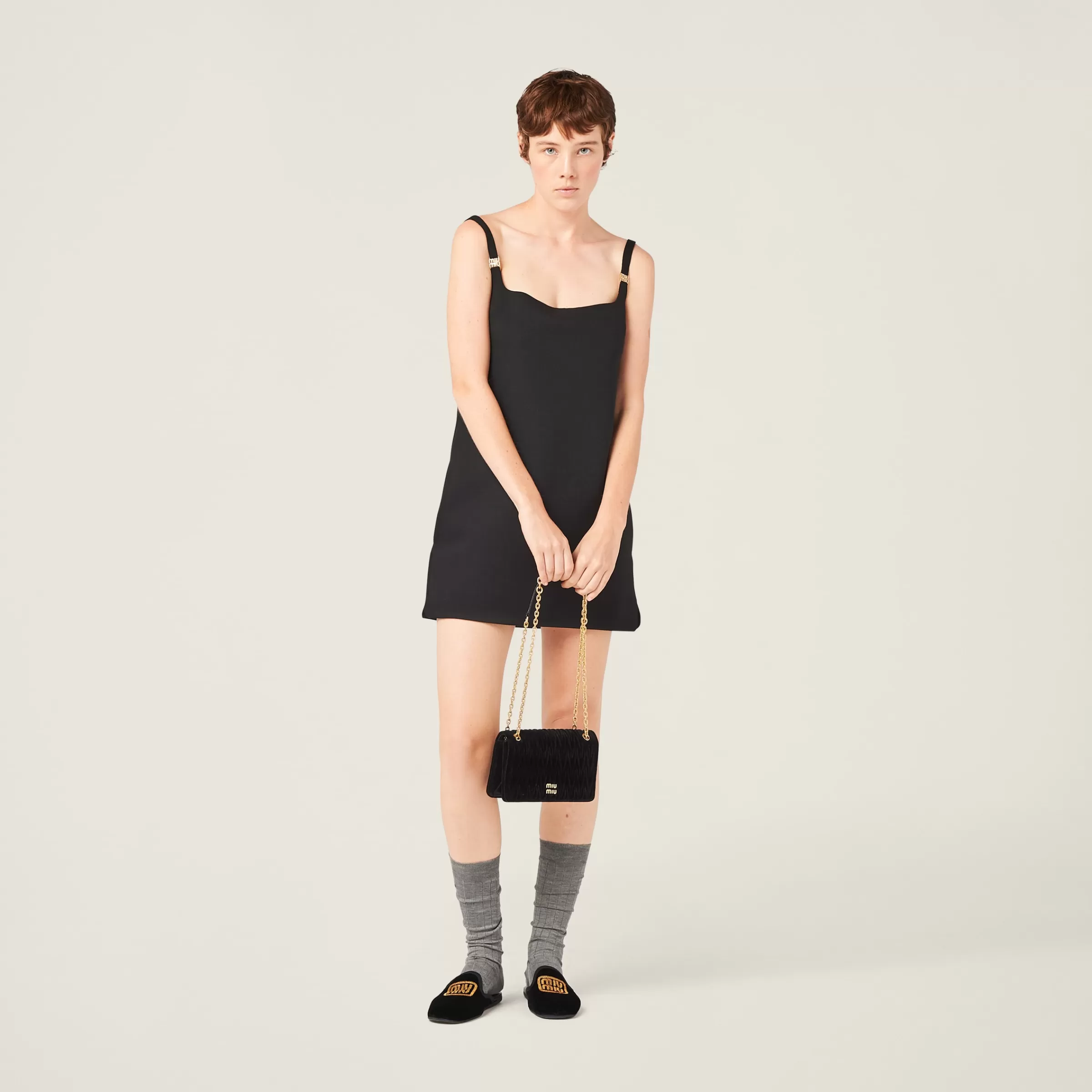Miu Miu Grain De Poudre Mini-dress |