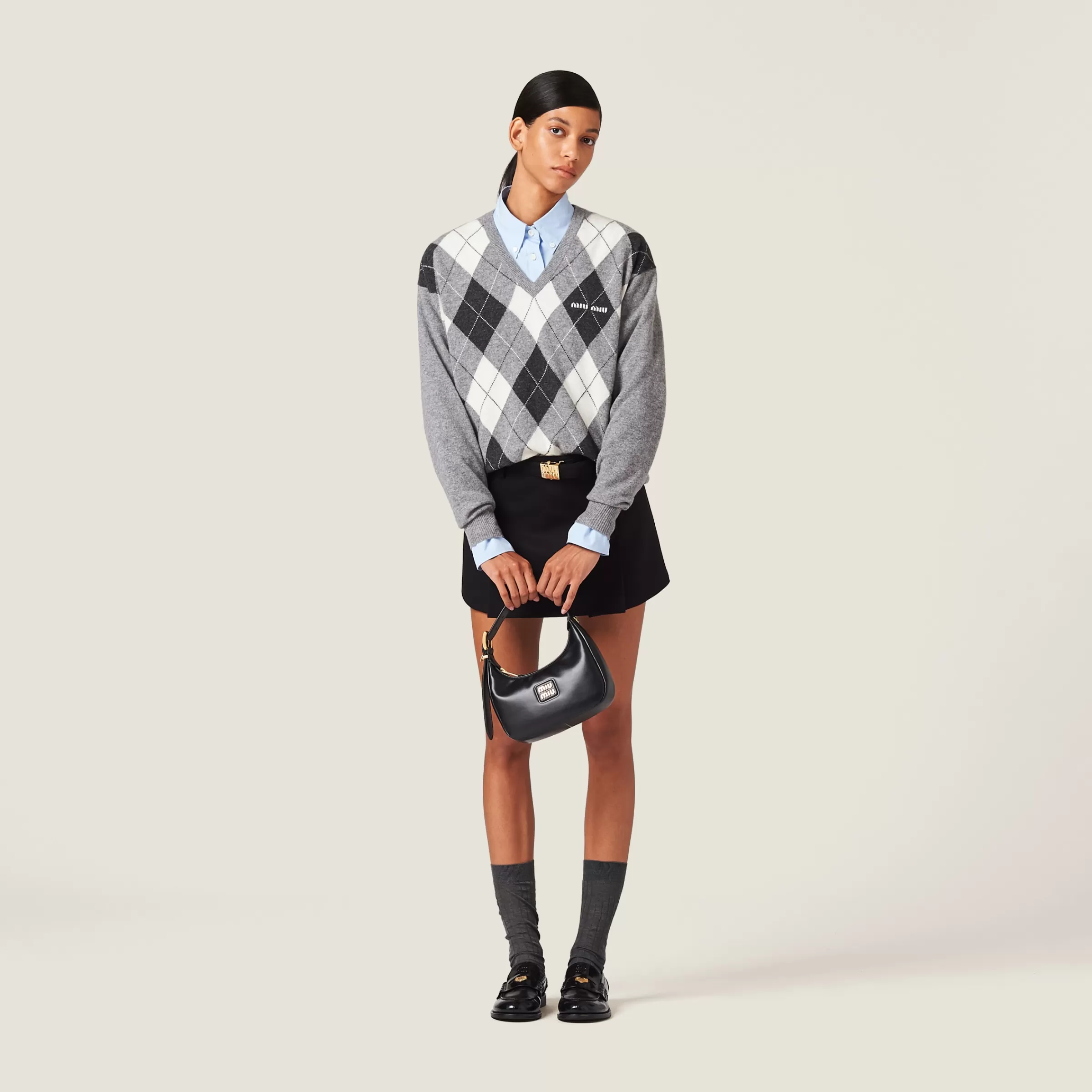 Miu Miu Grain De Poudre Miniskirt |
