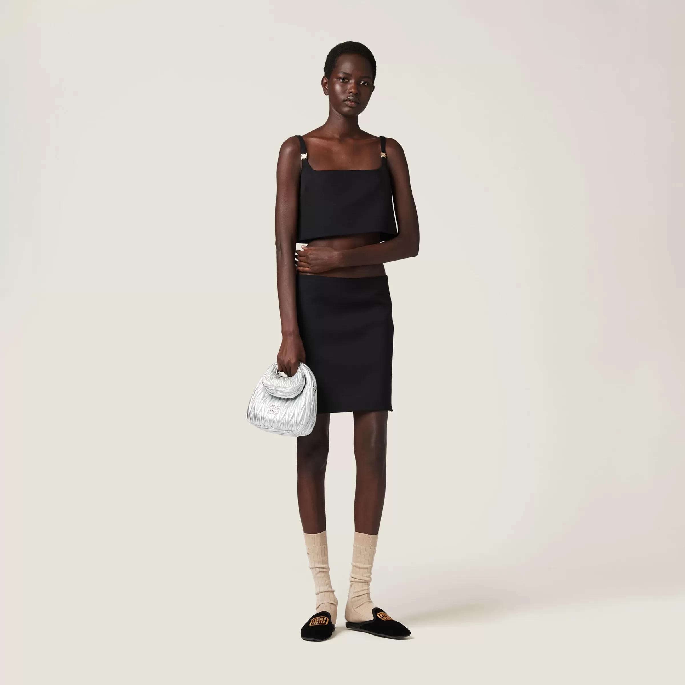 Miu Miu Grain De Poudre Skirt |