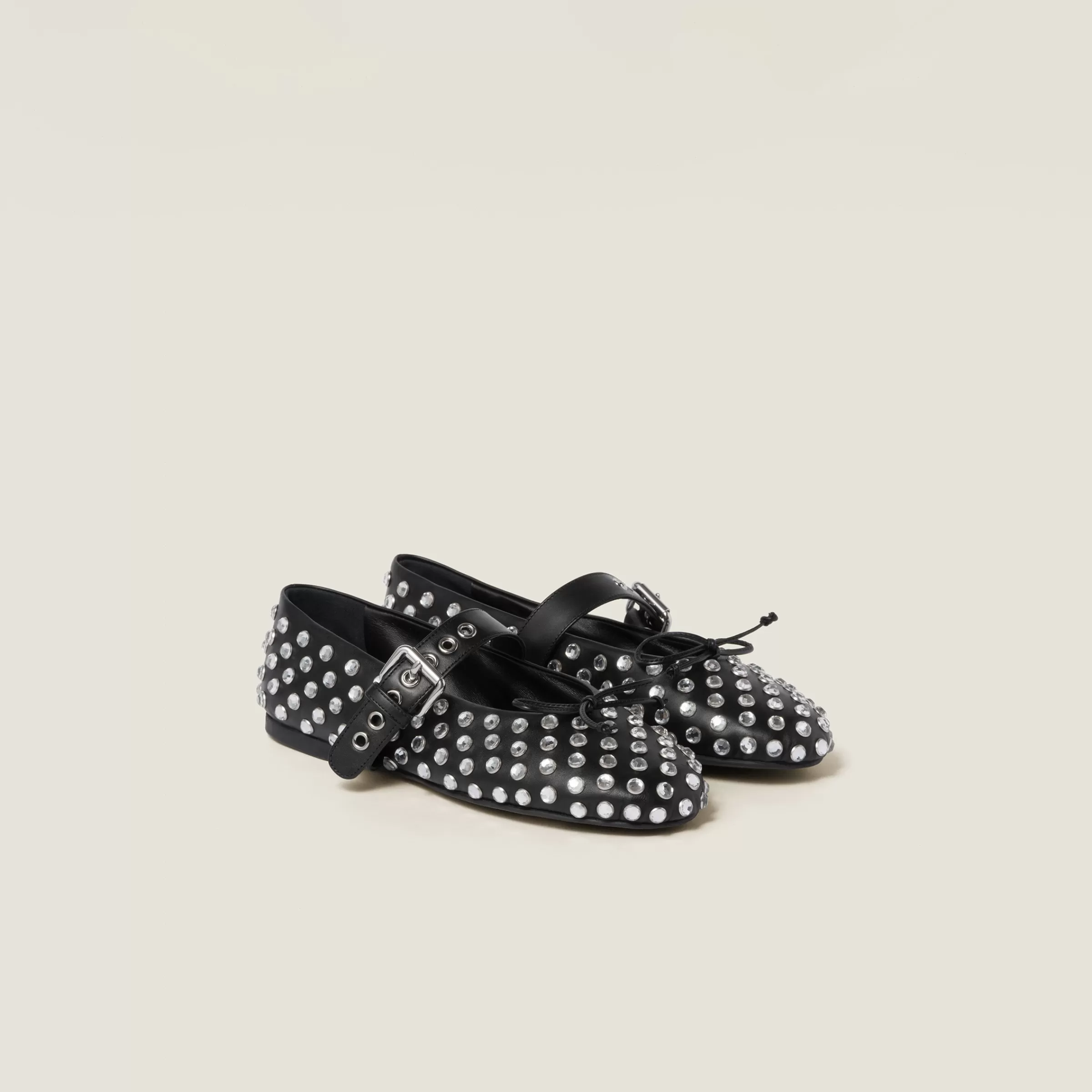 Miu Miu Leather Ballerinas |