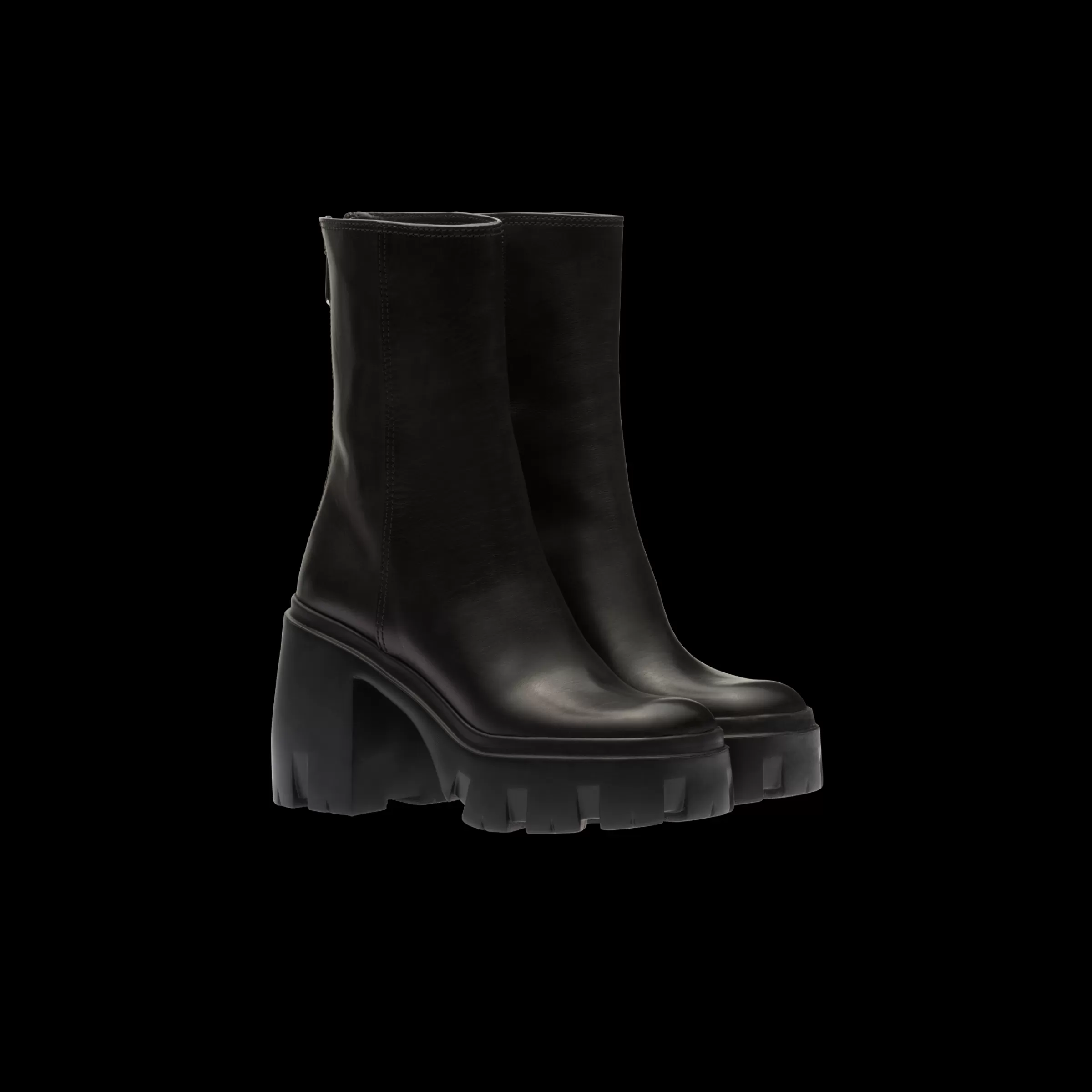 Miu Miu Leather Booties |