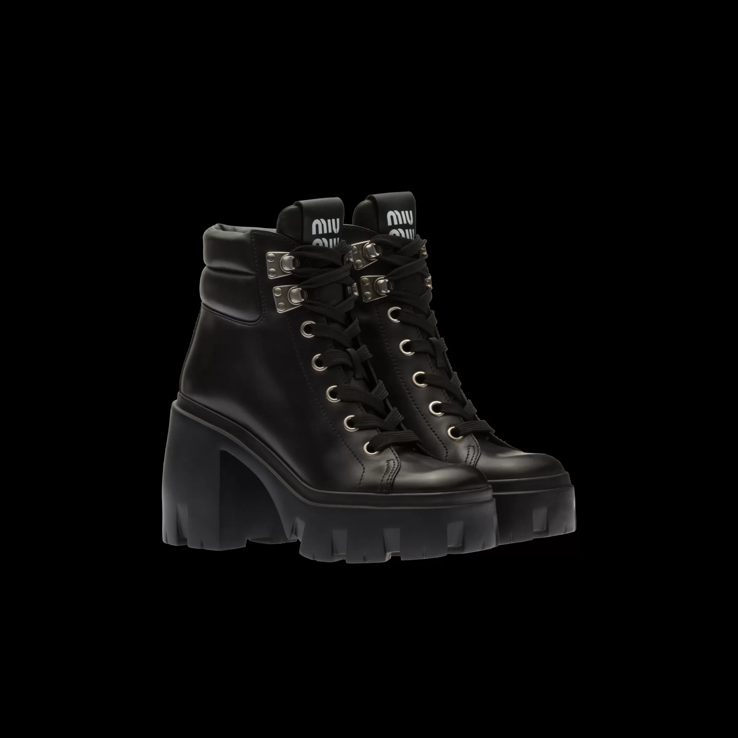 Miu Miu Leather Booties |