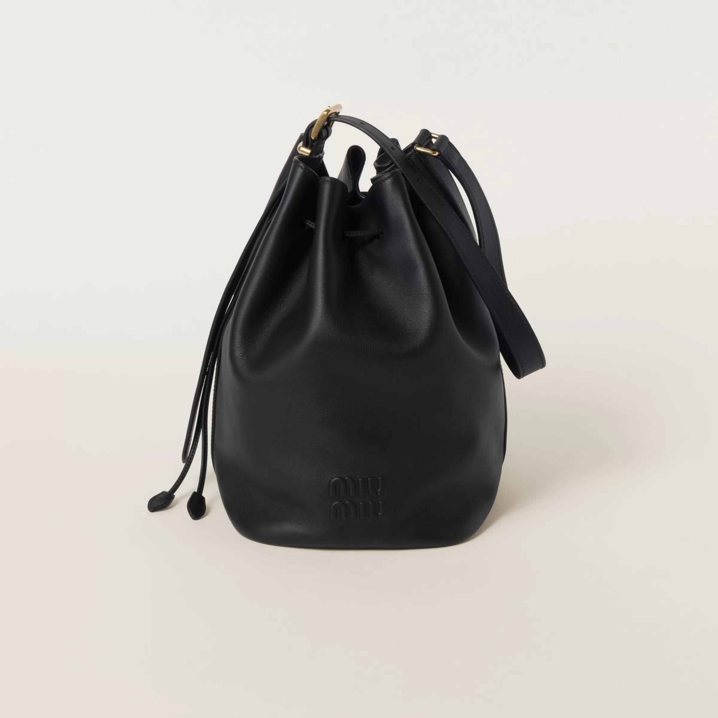 Miu Miu Leather Bucket Bag |